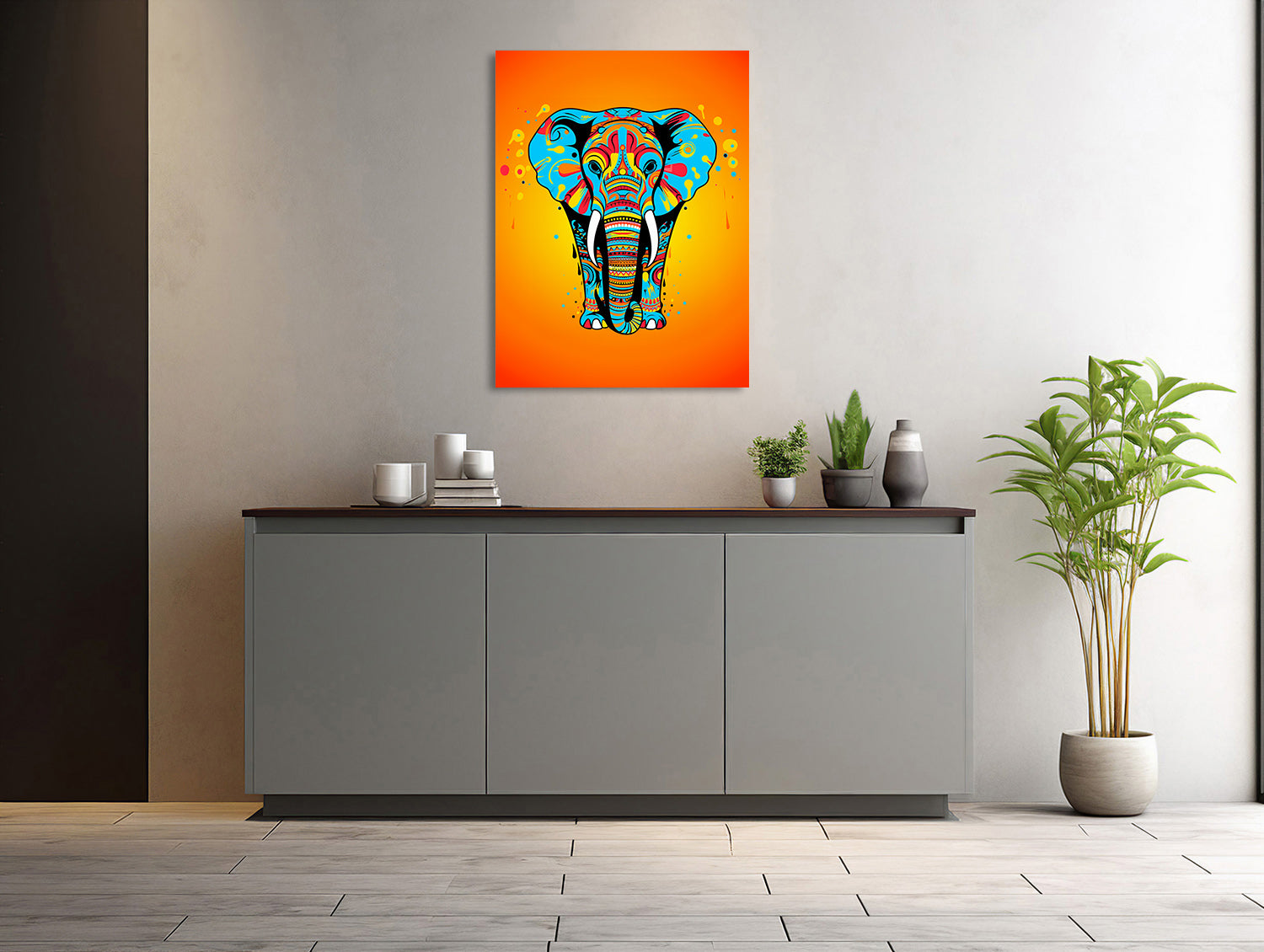 Elefant im Farbrausch