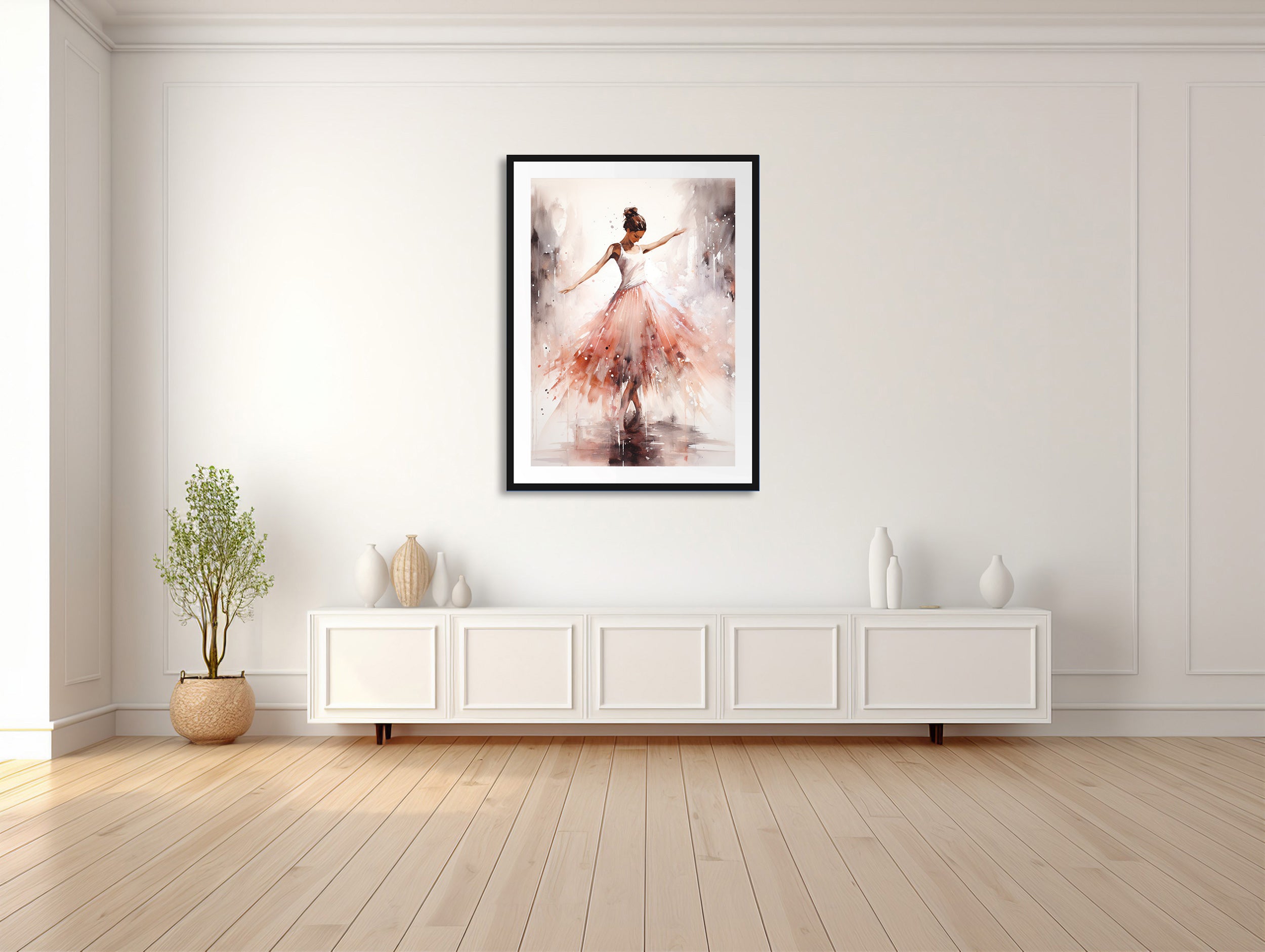 Aquarelltanz Ballerina
