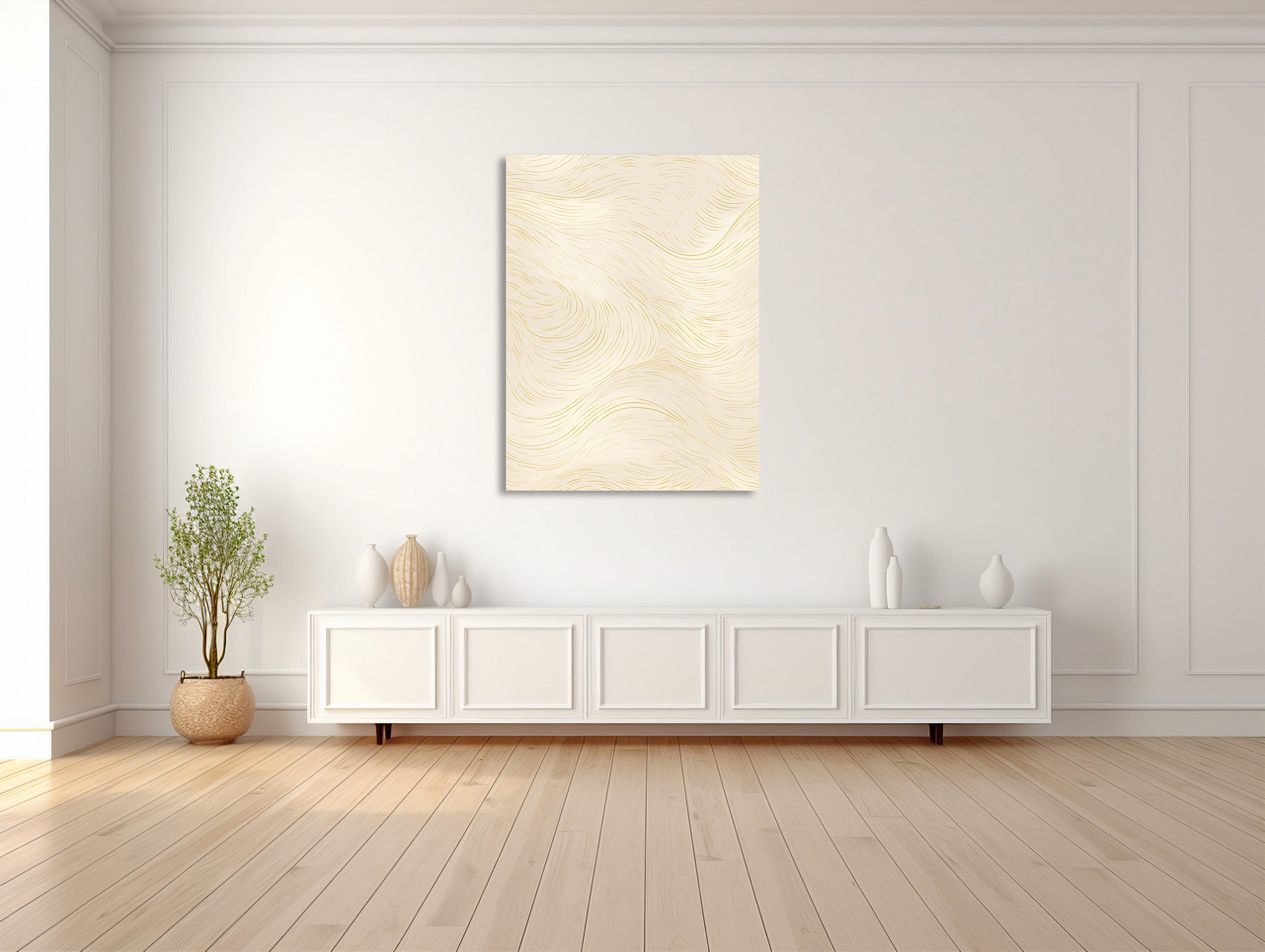 Beige Seidenwellen