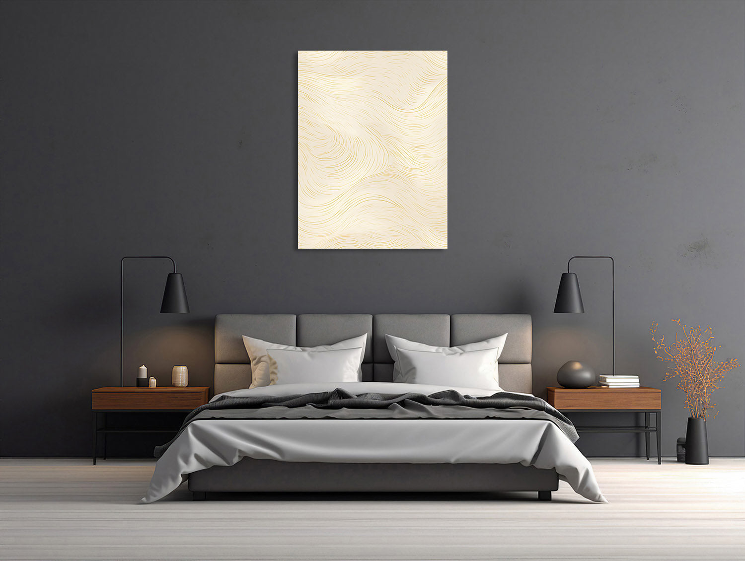 Beige Seidenwellen