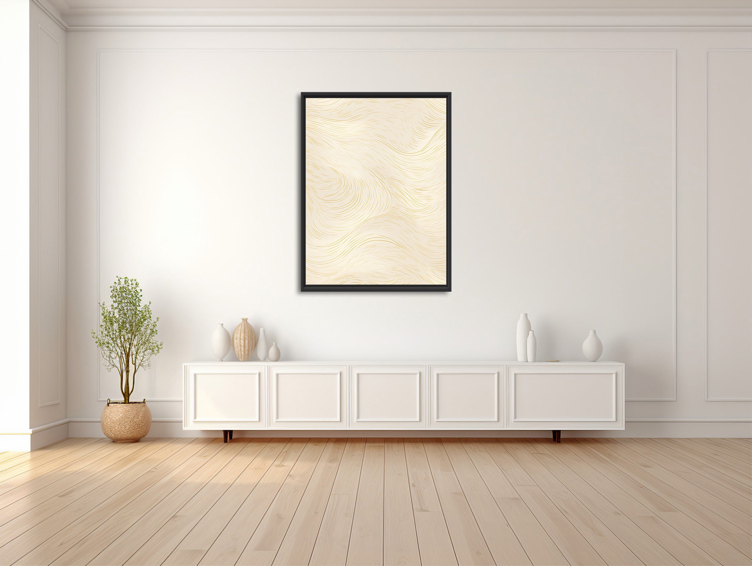 Beige Seidenwellen