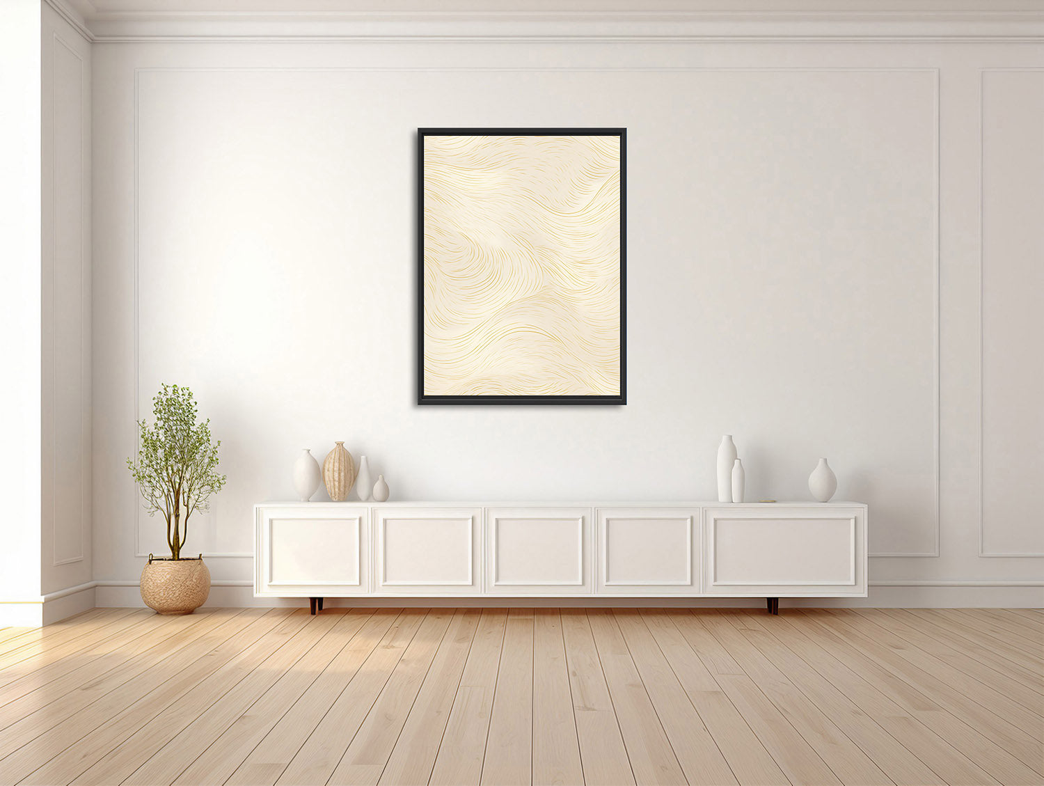 Beige Seidenwellen