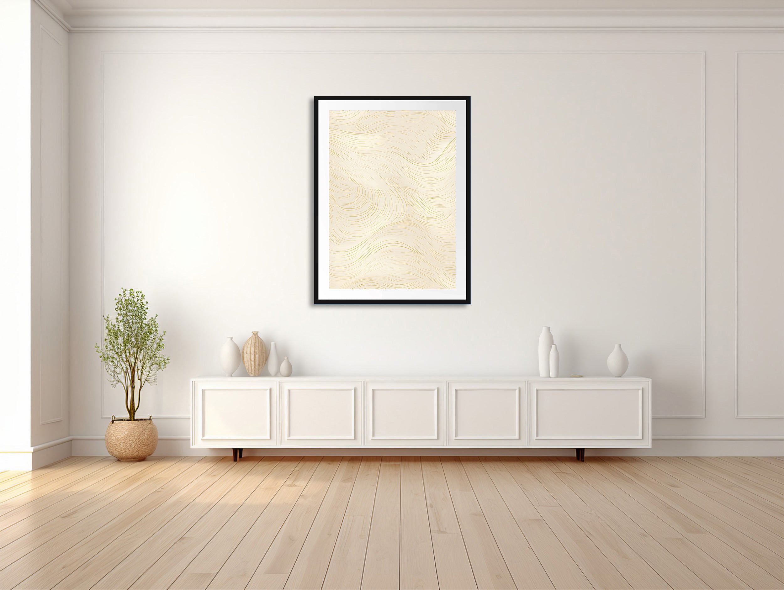 Beige Seidenwellen
