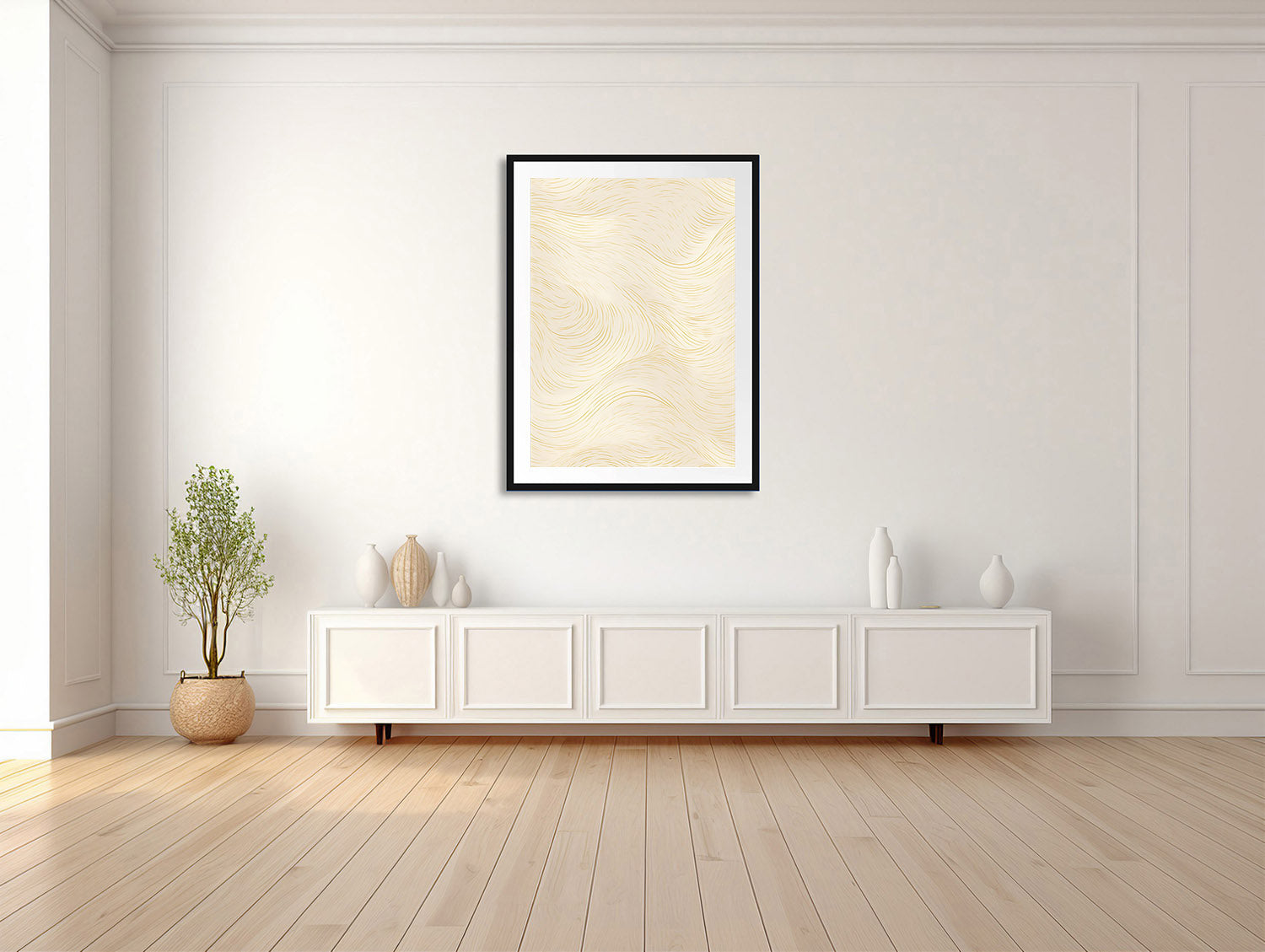 Beige Seidenwellen