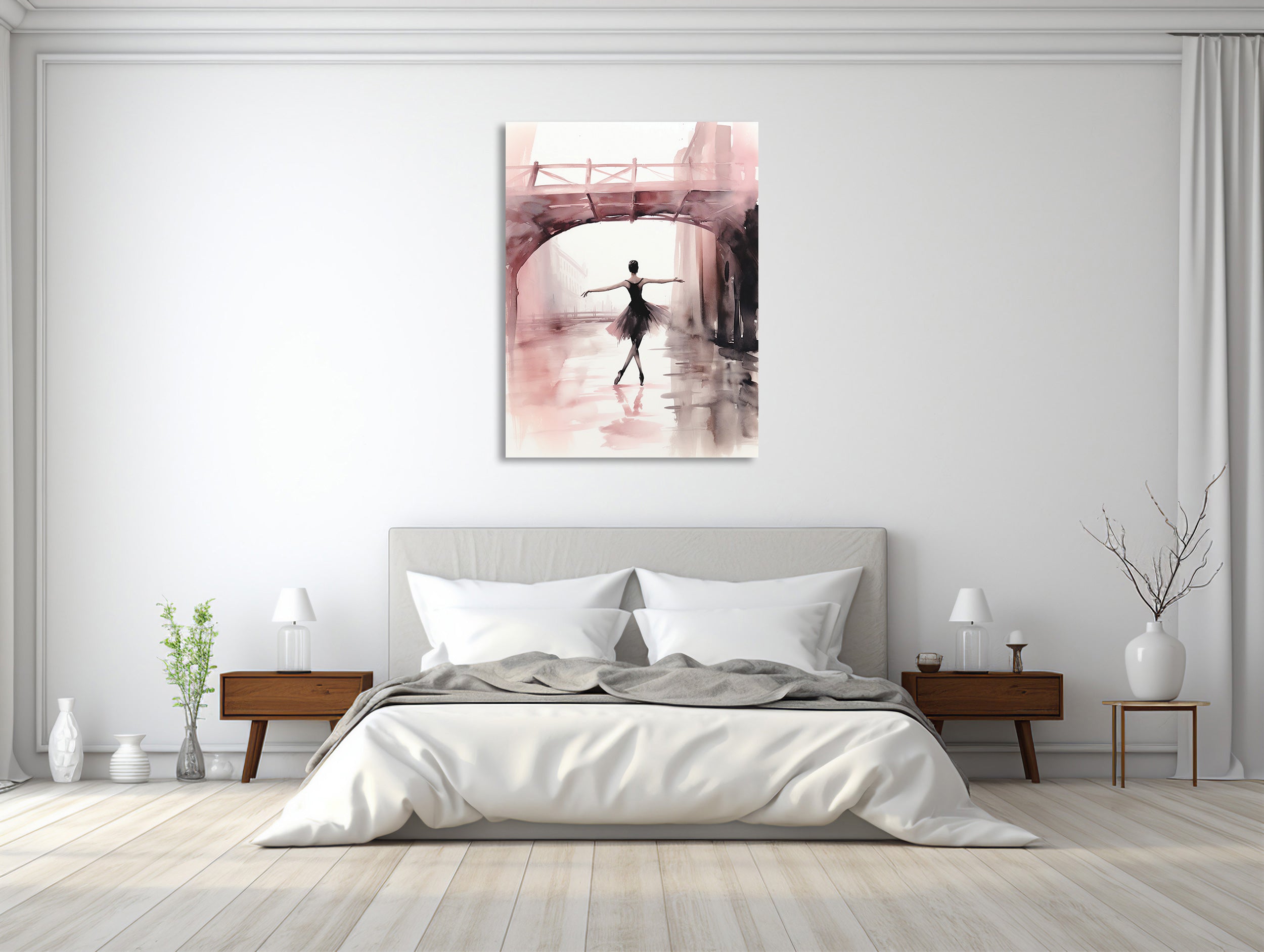 Ballerina in der Stadtreflektion