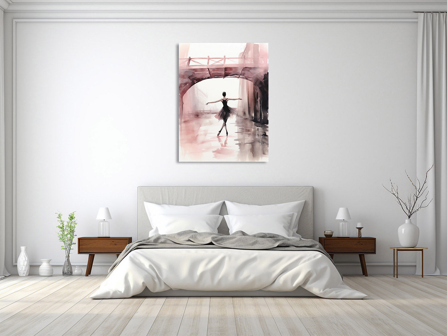 Ballerina in der Stadtreflektion