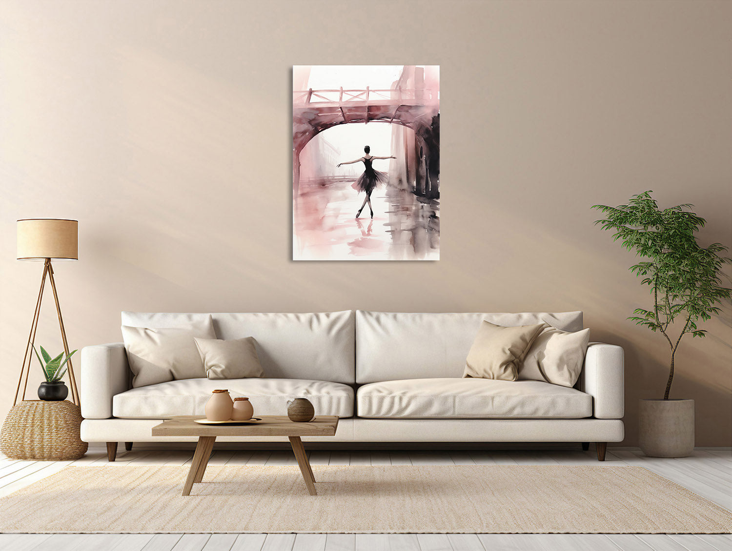 Ballerina in der Stadtreflektion
