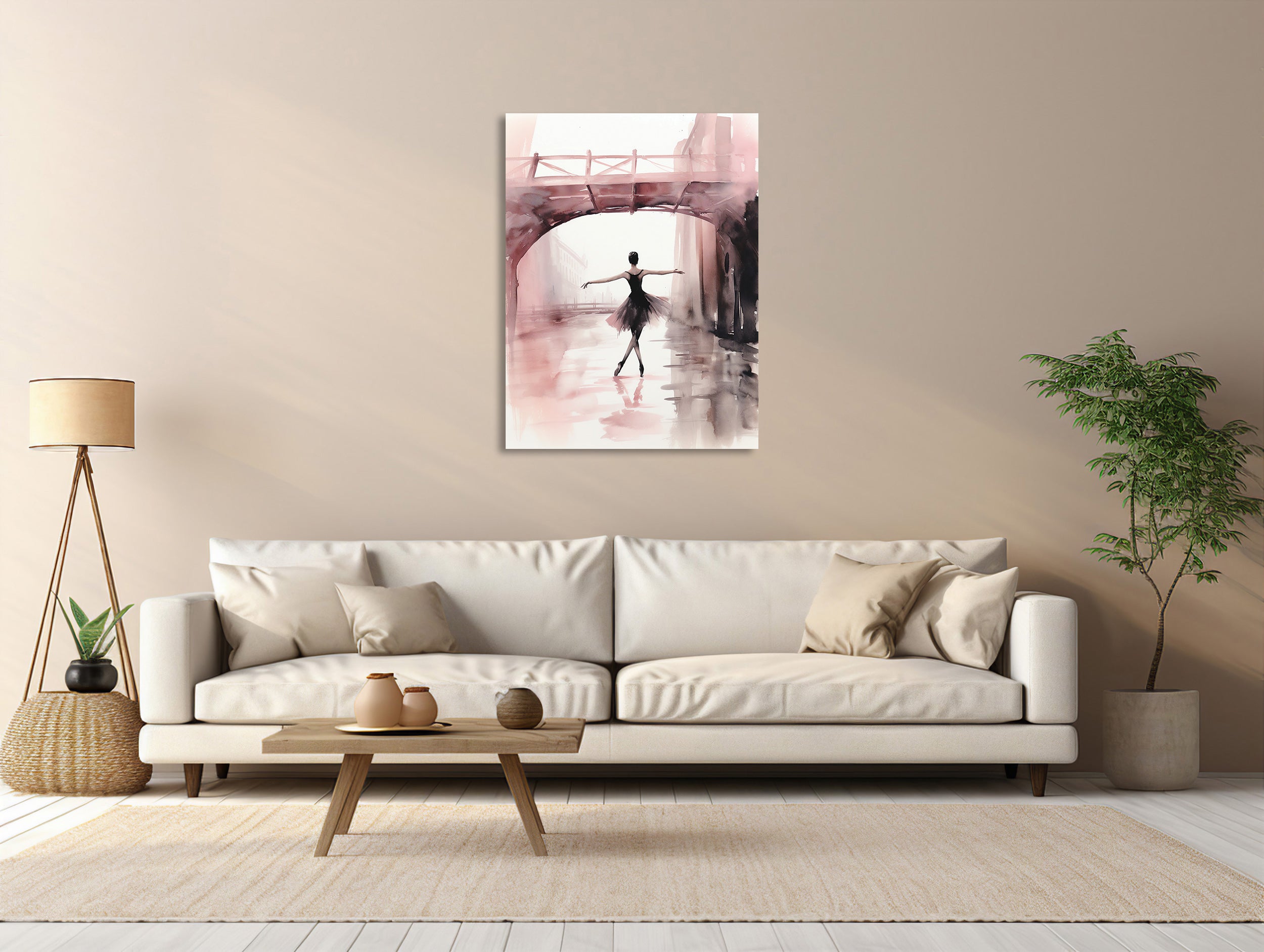 Ballerina in der Stadtreflektion