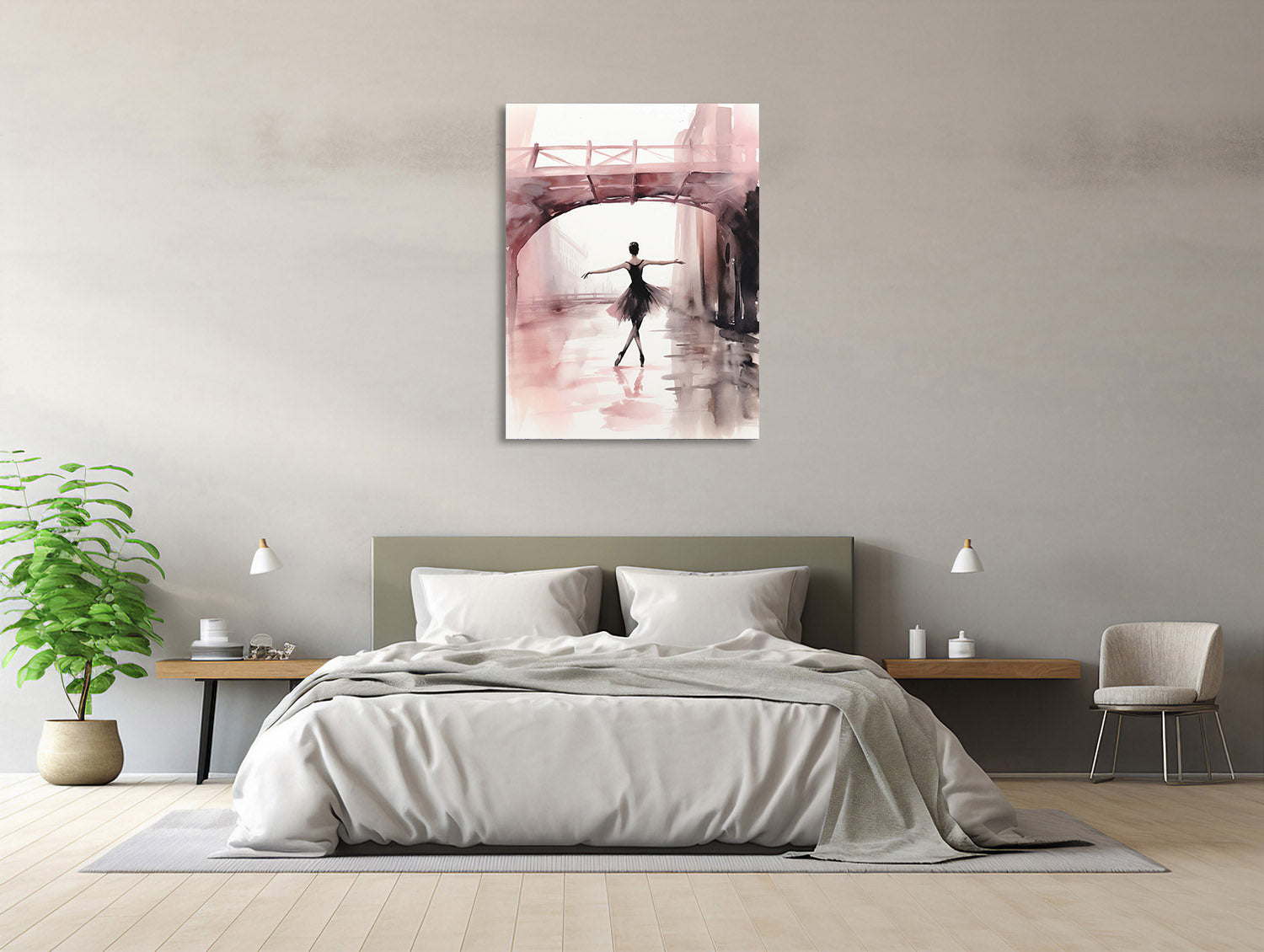 Ballerina in der Stadtreflektion