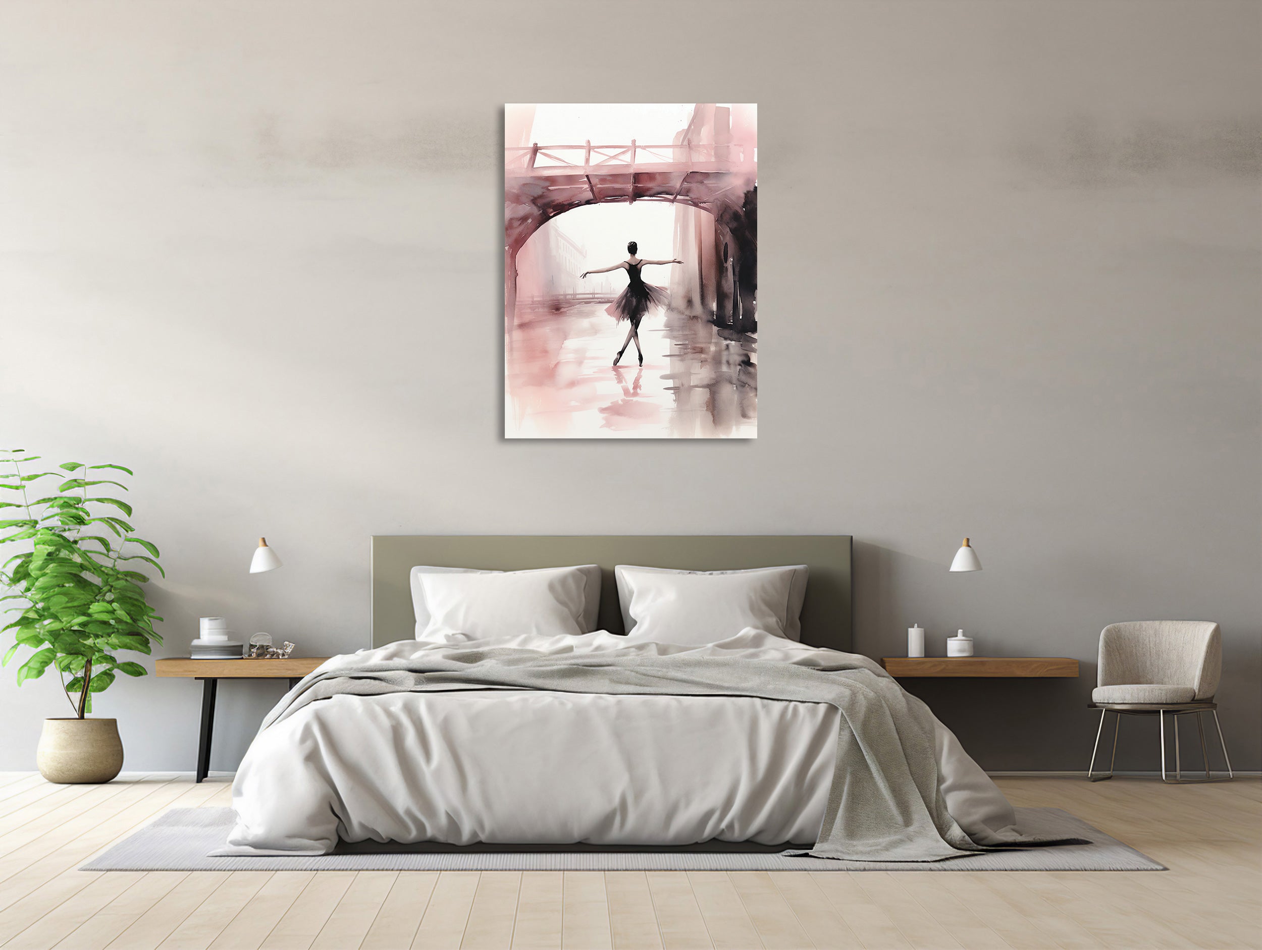 Ballerina in der Stadtreflektion
