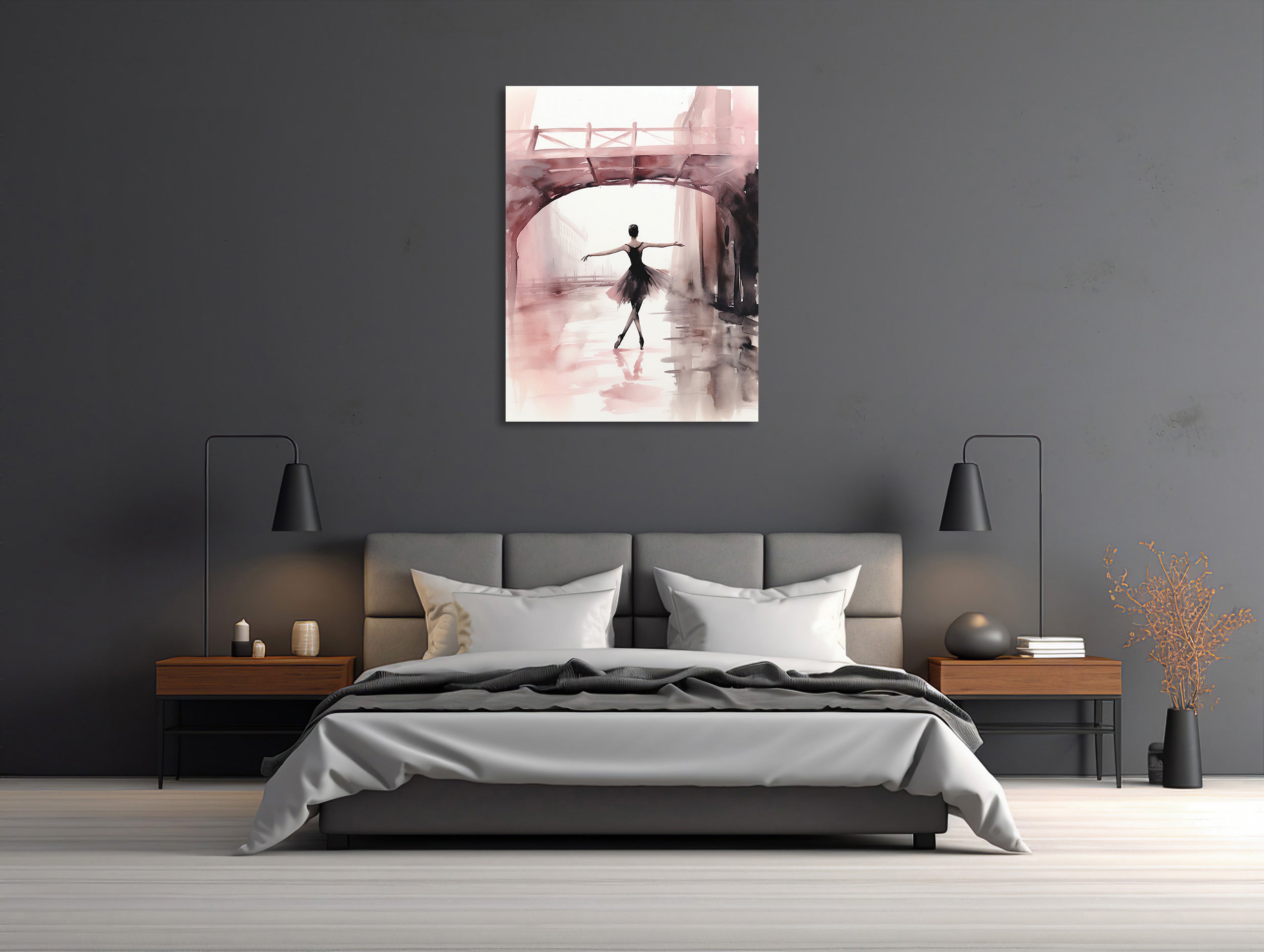 Ballerina in der Stadtreflektion