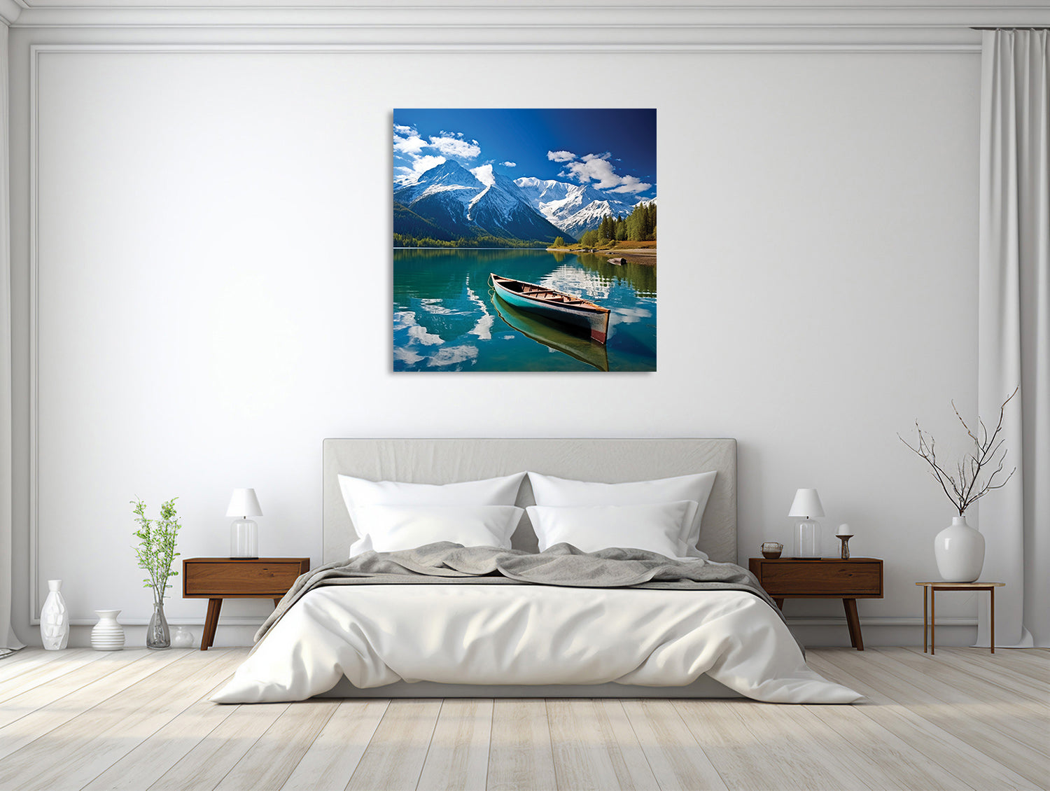 Bergseeidylle mit Ruderboot
