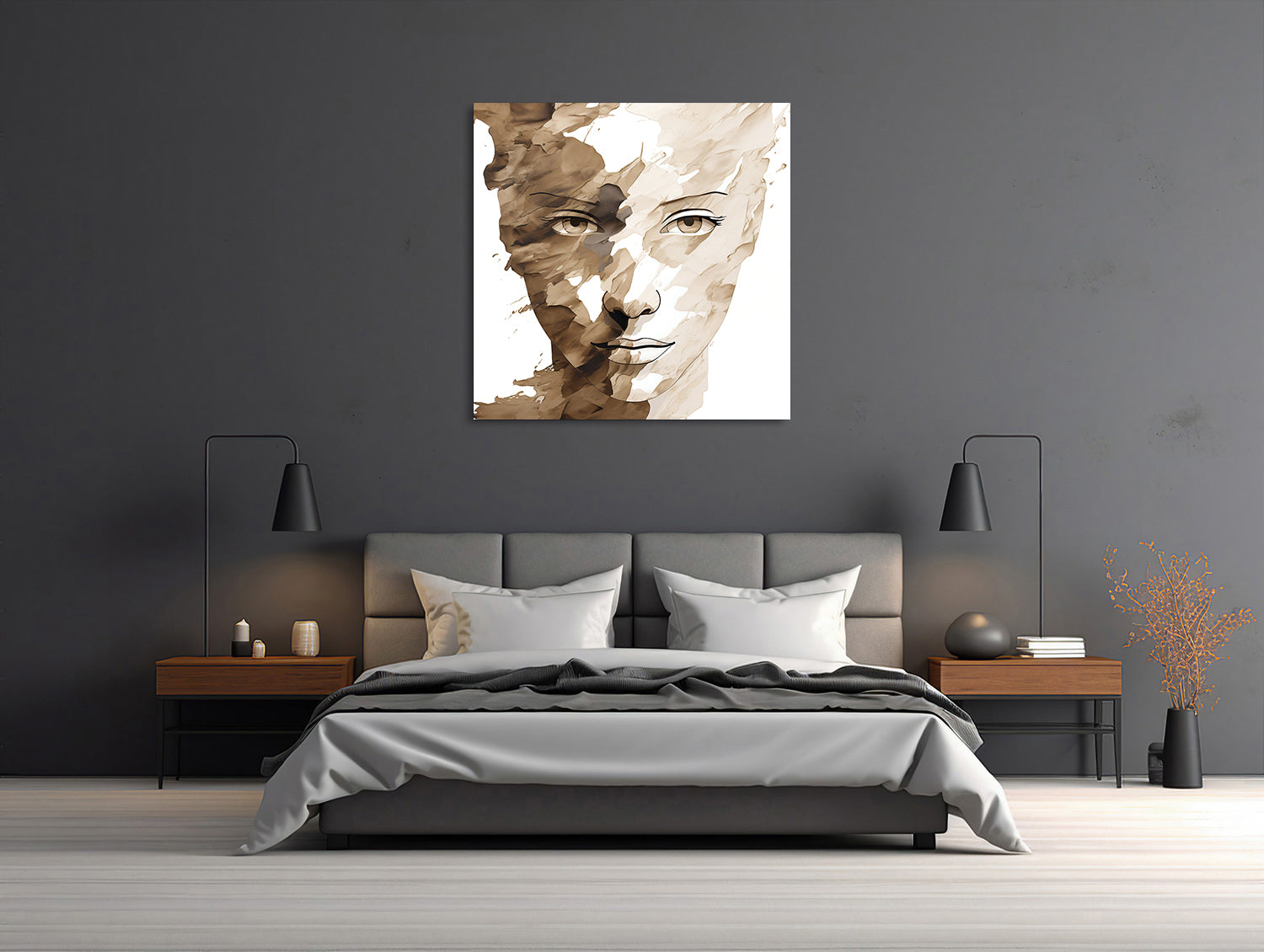 Beige Gesichtskonturen