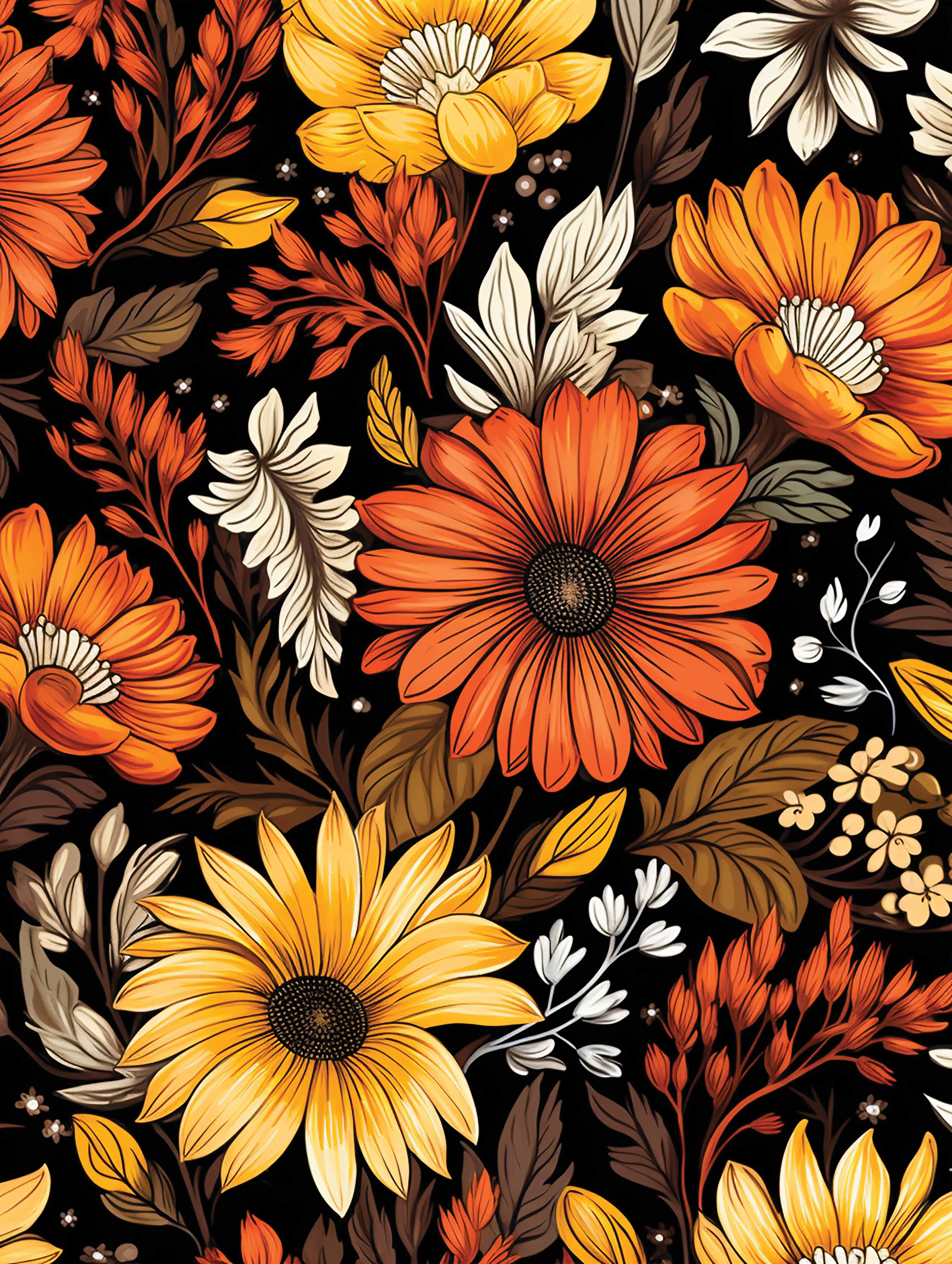 Herbstflorales Panorama
