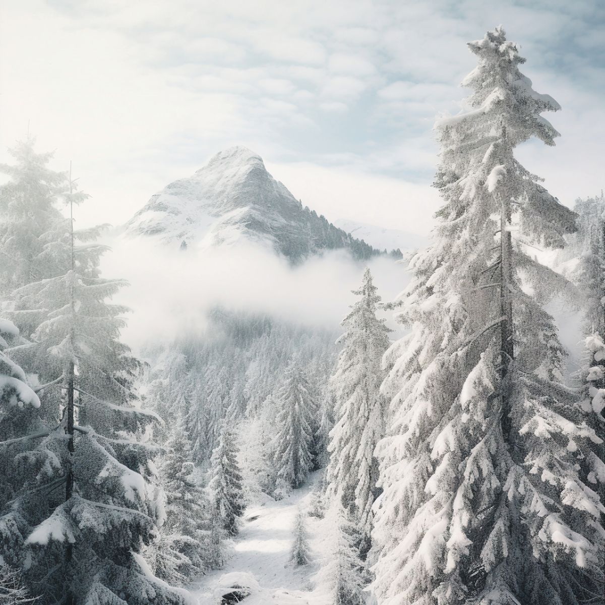 Winterliches Bergidyll