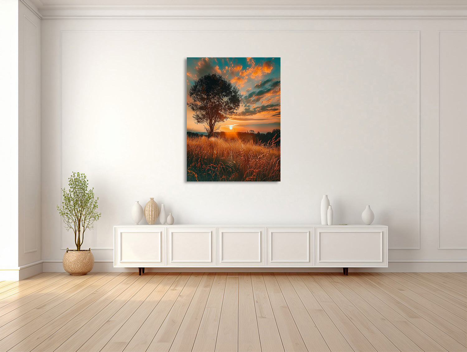 Sonnenuntergang über der Landschaft