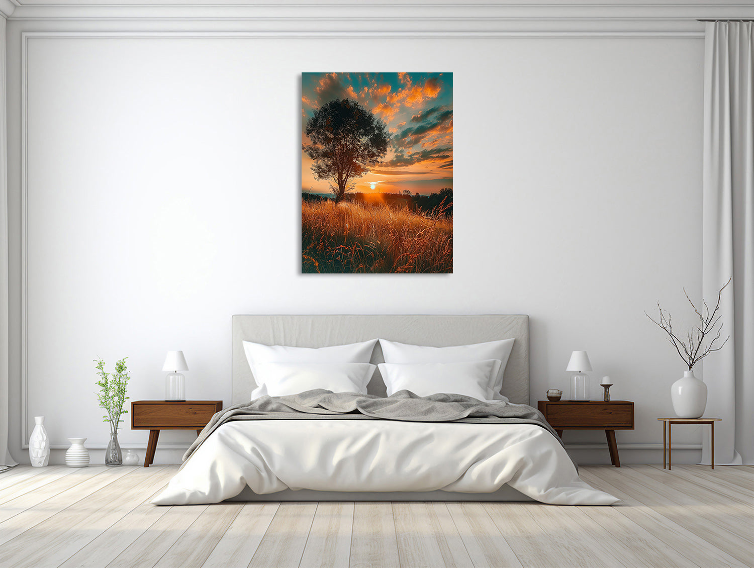 Sonnenuntergang über der Landschaft