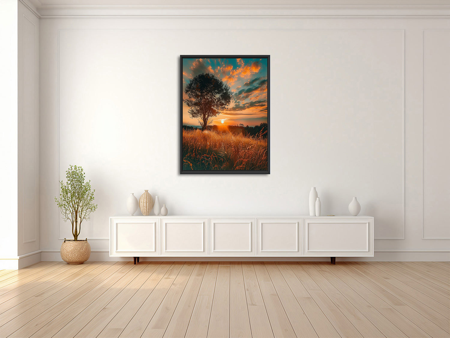 Sonnenuntergang über der Landschaft