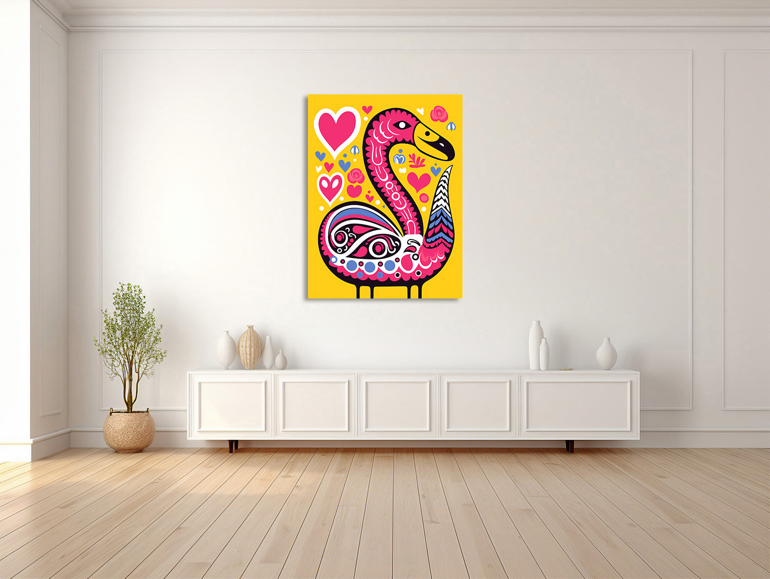 Gemusterter Flamingo