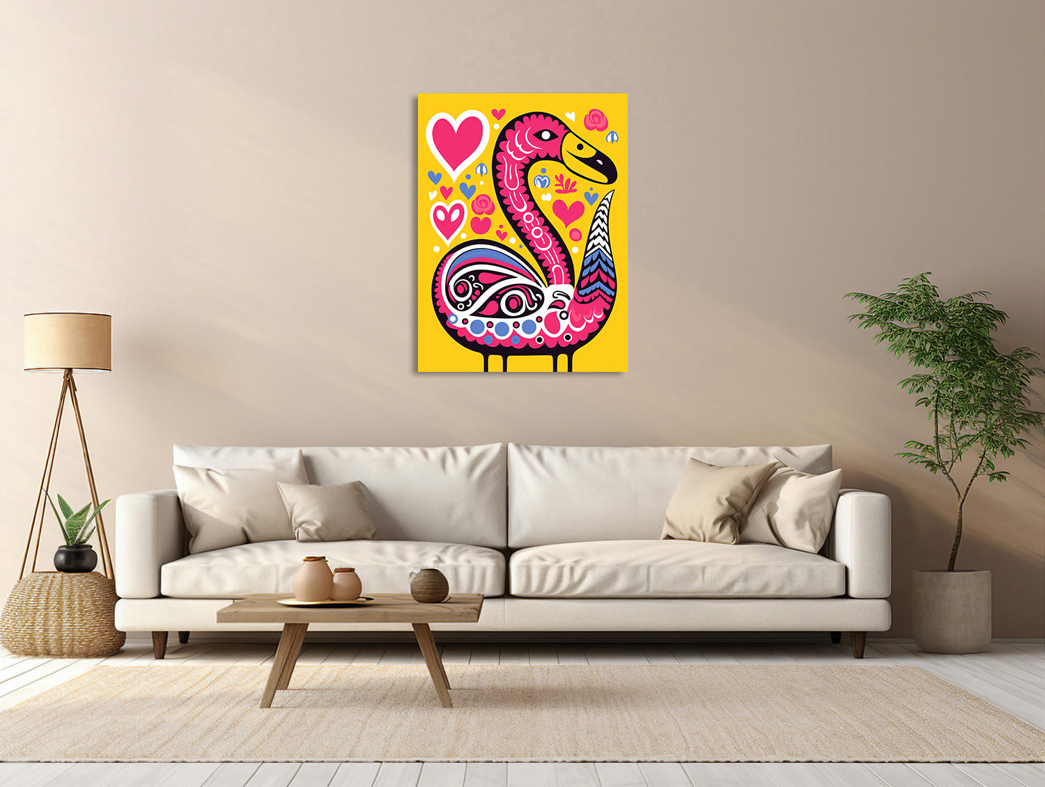 Gemusterter Flamingo