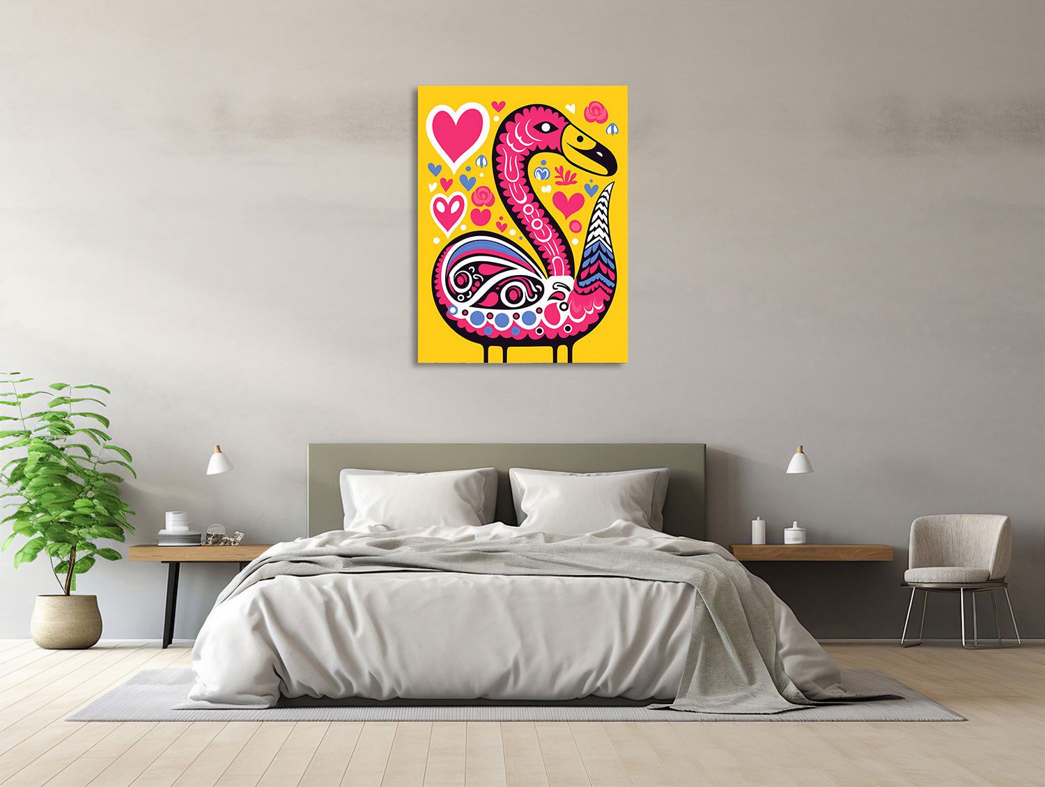 Gemusterter Flamingo