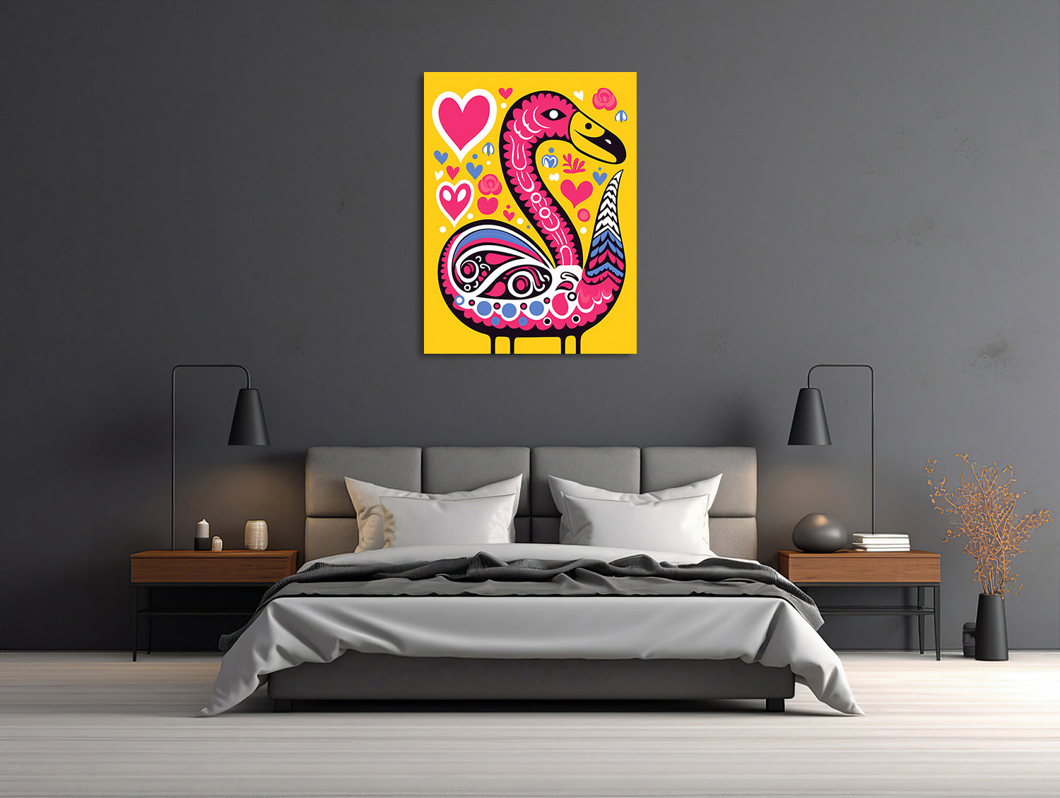 Gemusterter Flamingo