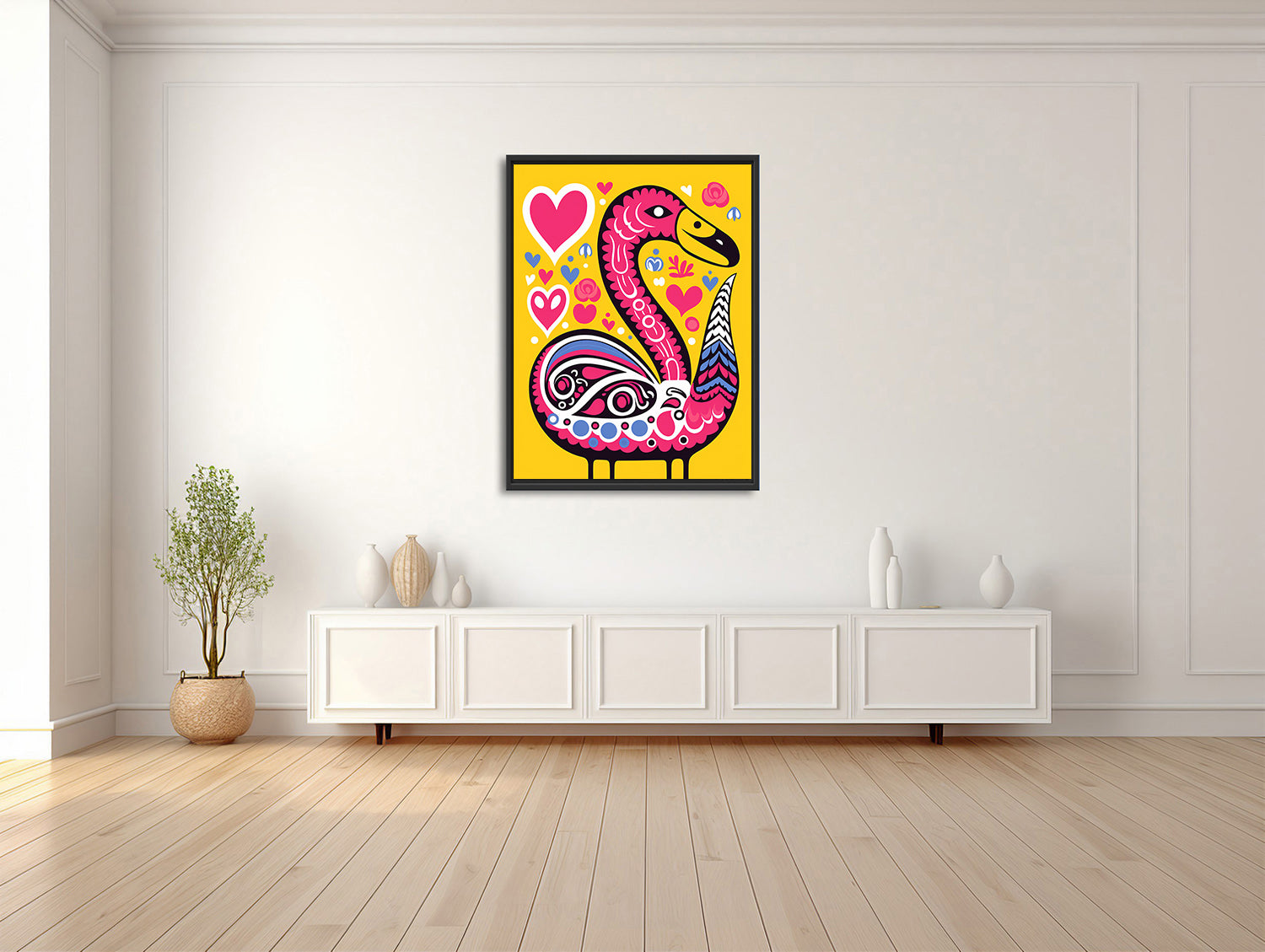 Gemusterter Flamingo