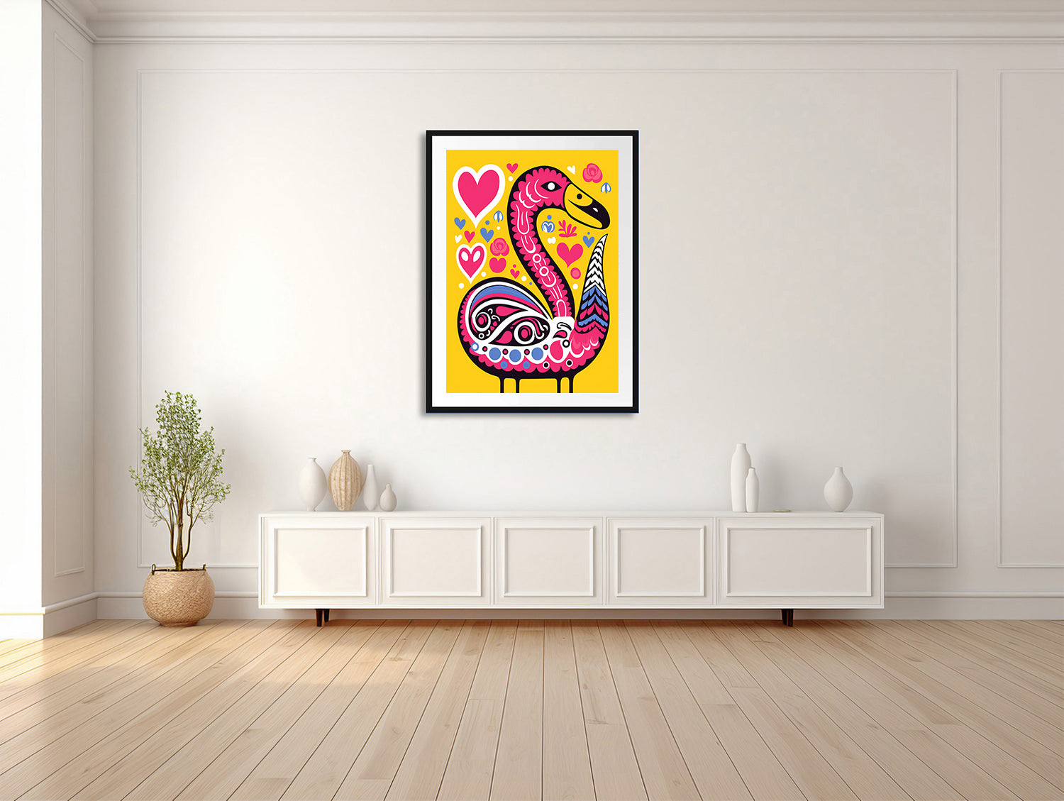 Gemusterter Flamingo