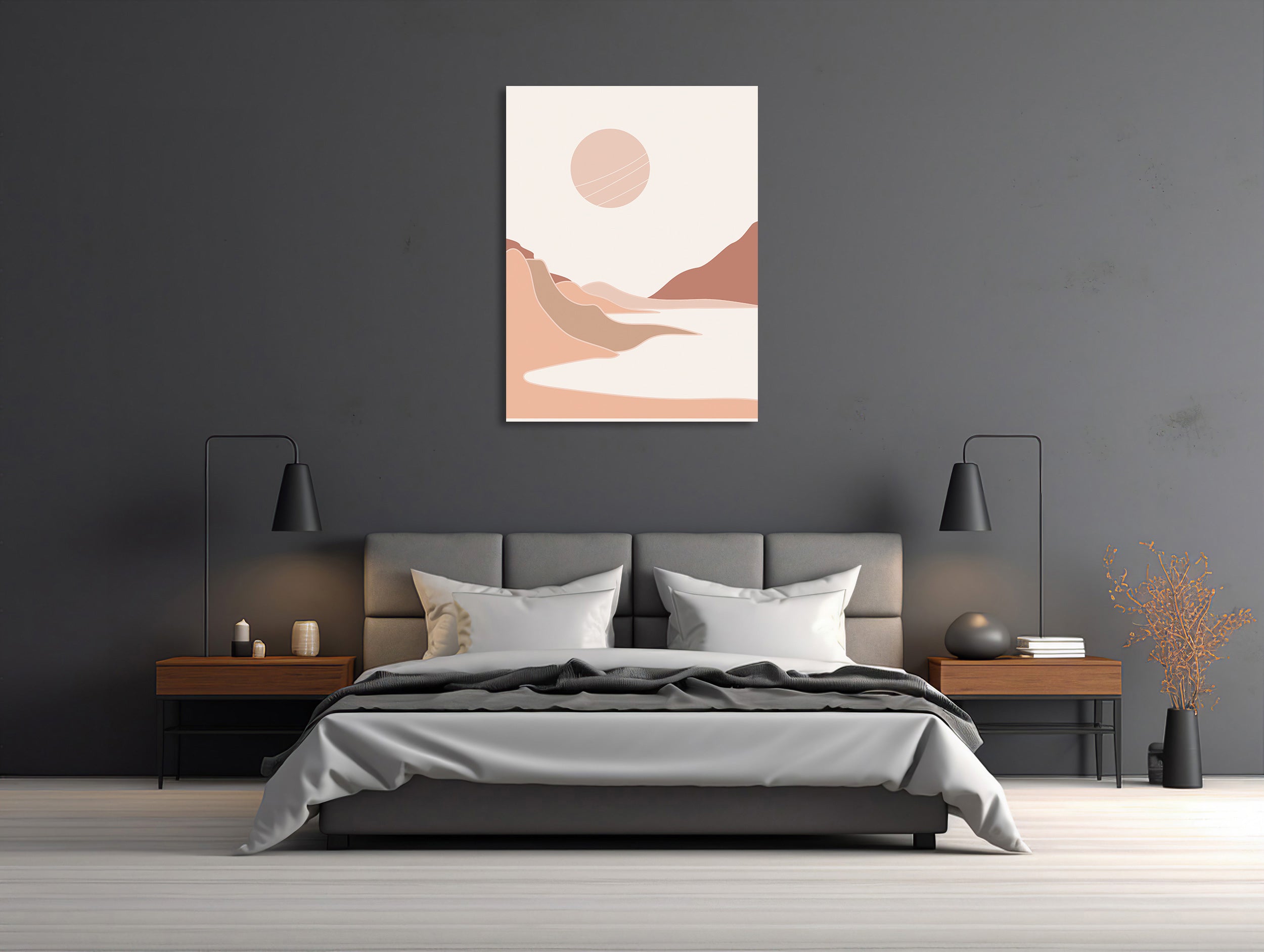 Sonnenuntergang im Pastellhügeln