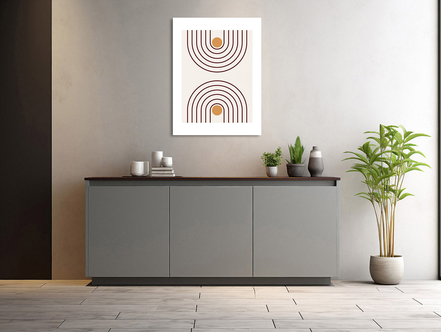 Minimalistische Sonnenbogen