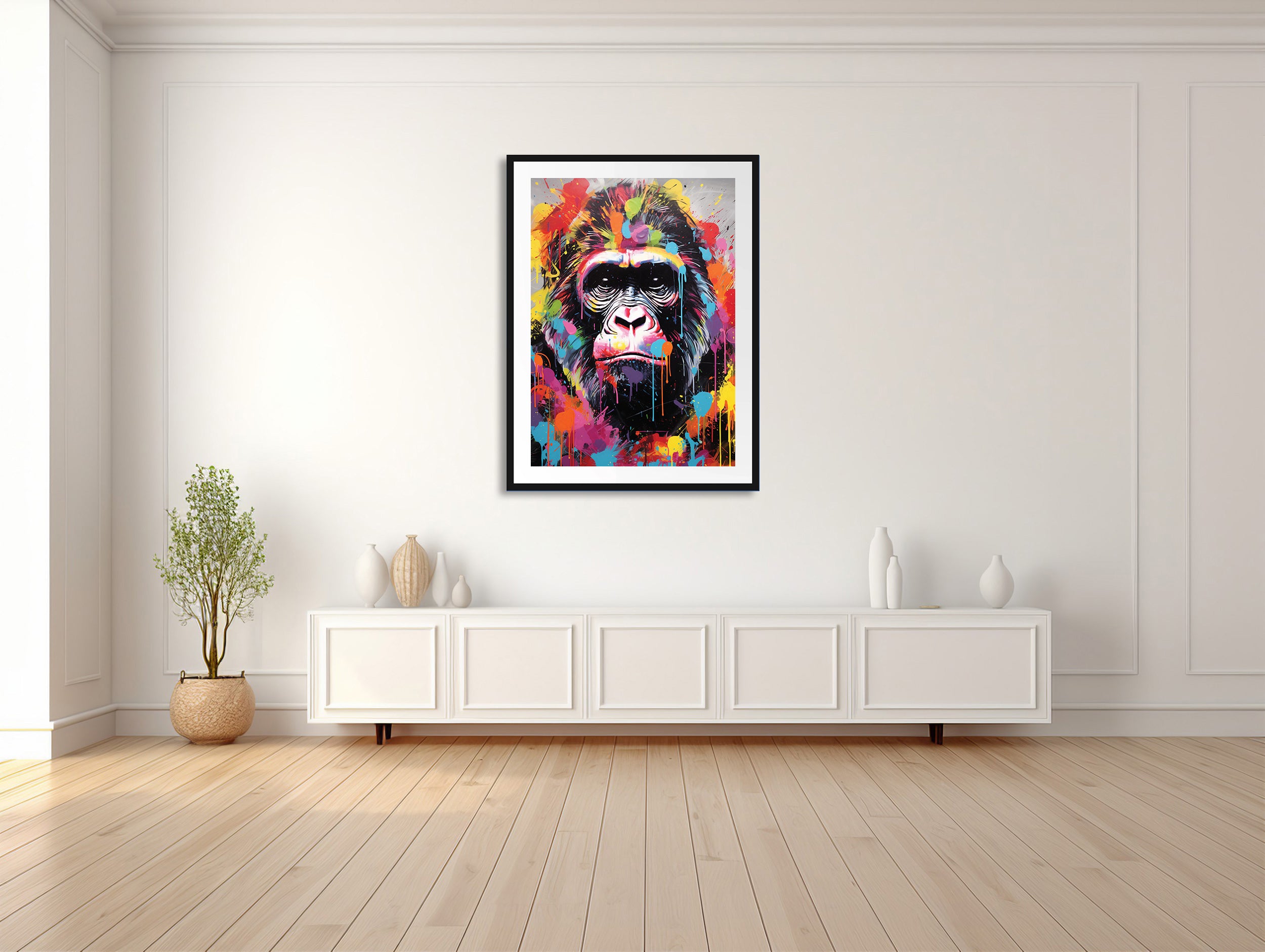 Farbenexplosion Gorilla