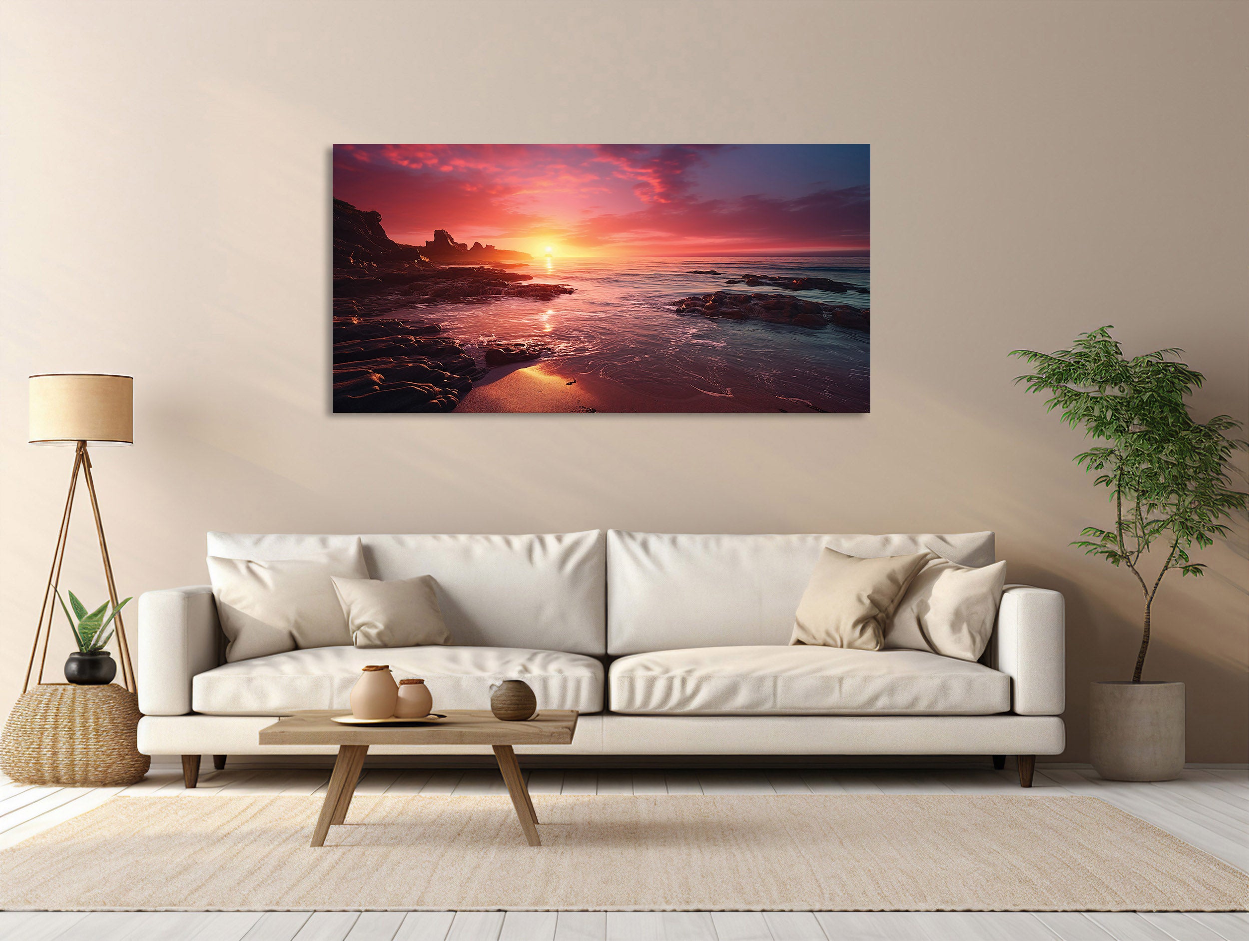 Sanfter Sonnenuntergang