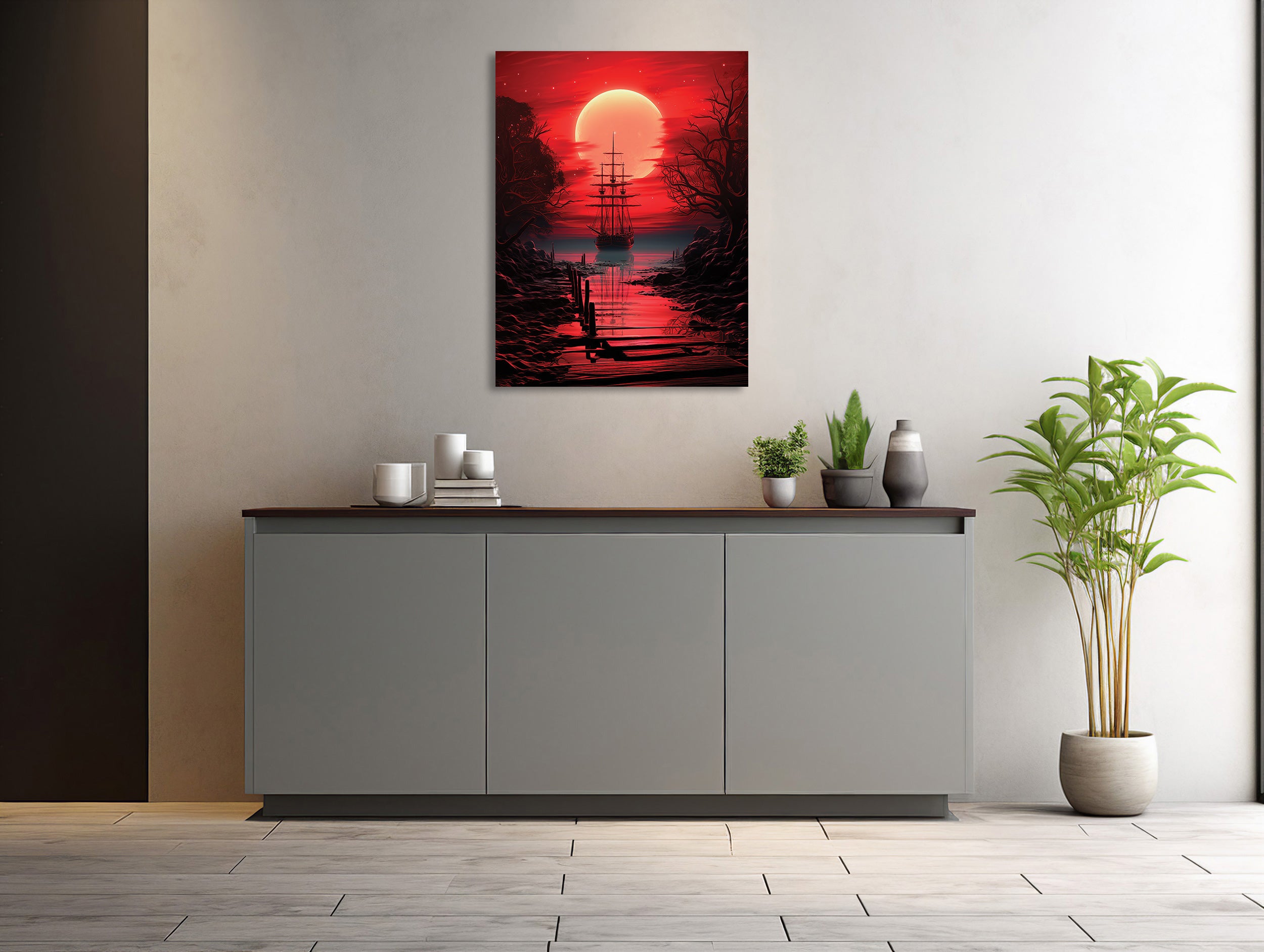 Crimson Seascape Odyssey