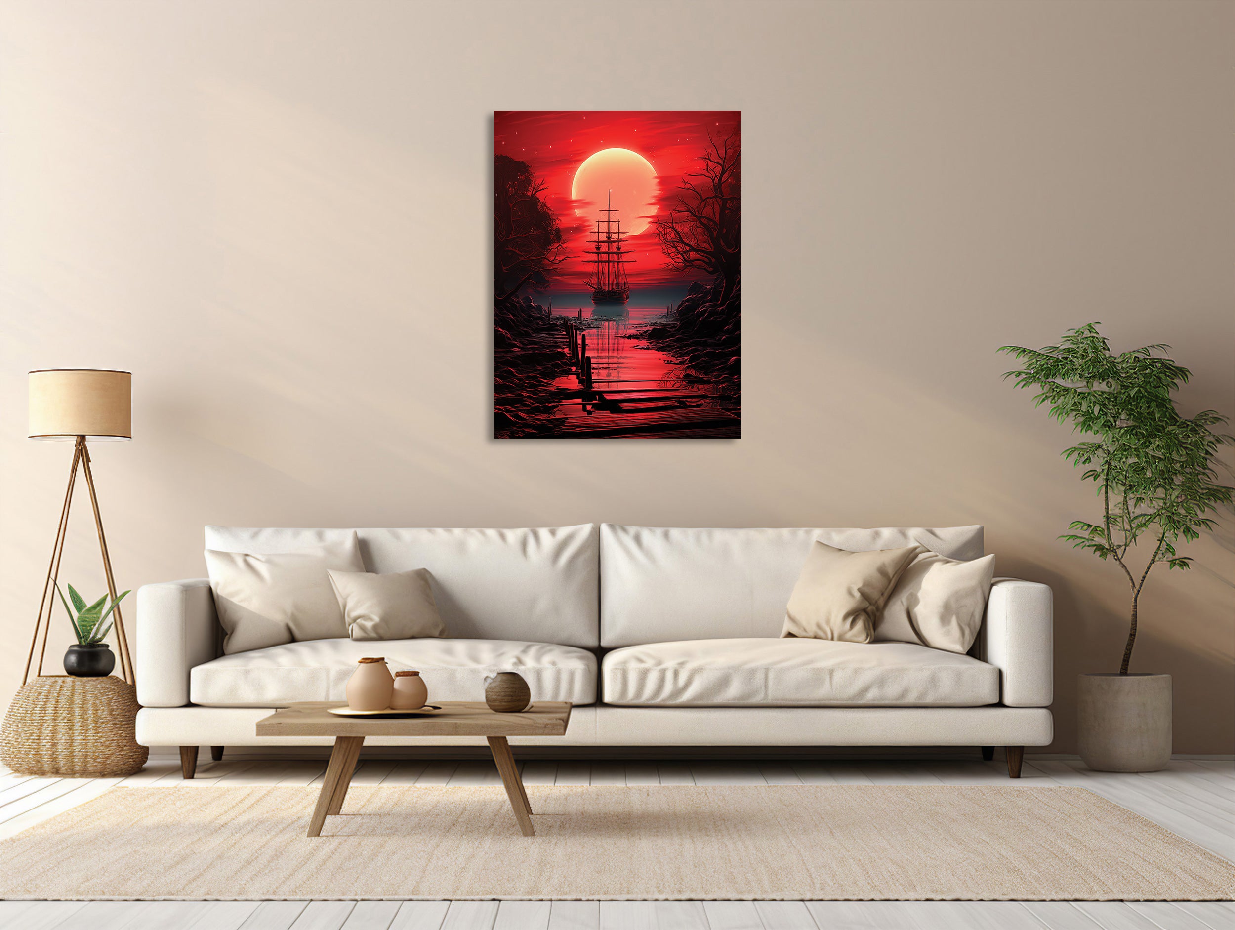 Crimson Seascape Odyssey