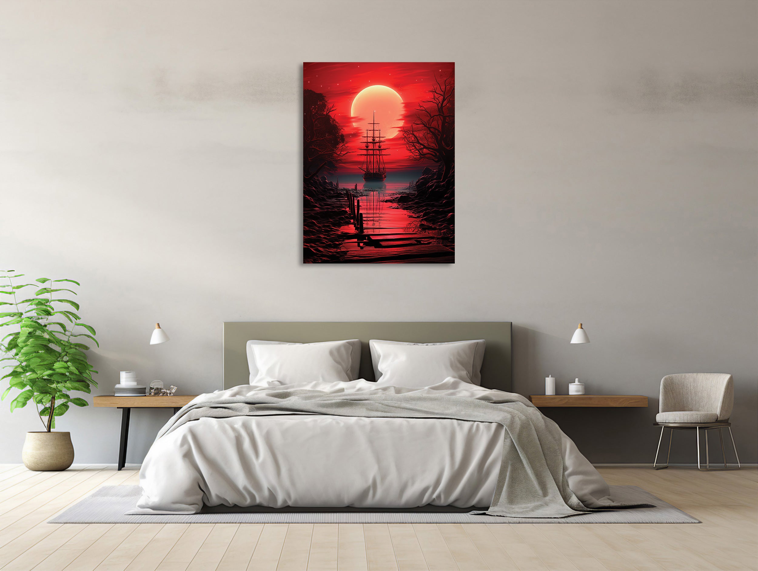Crimson Seascape Odyssey