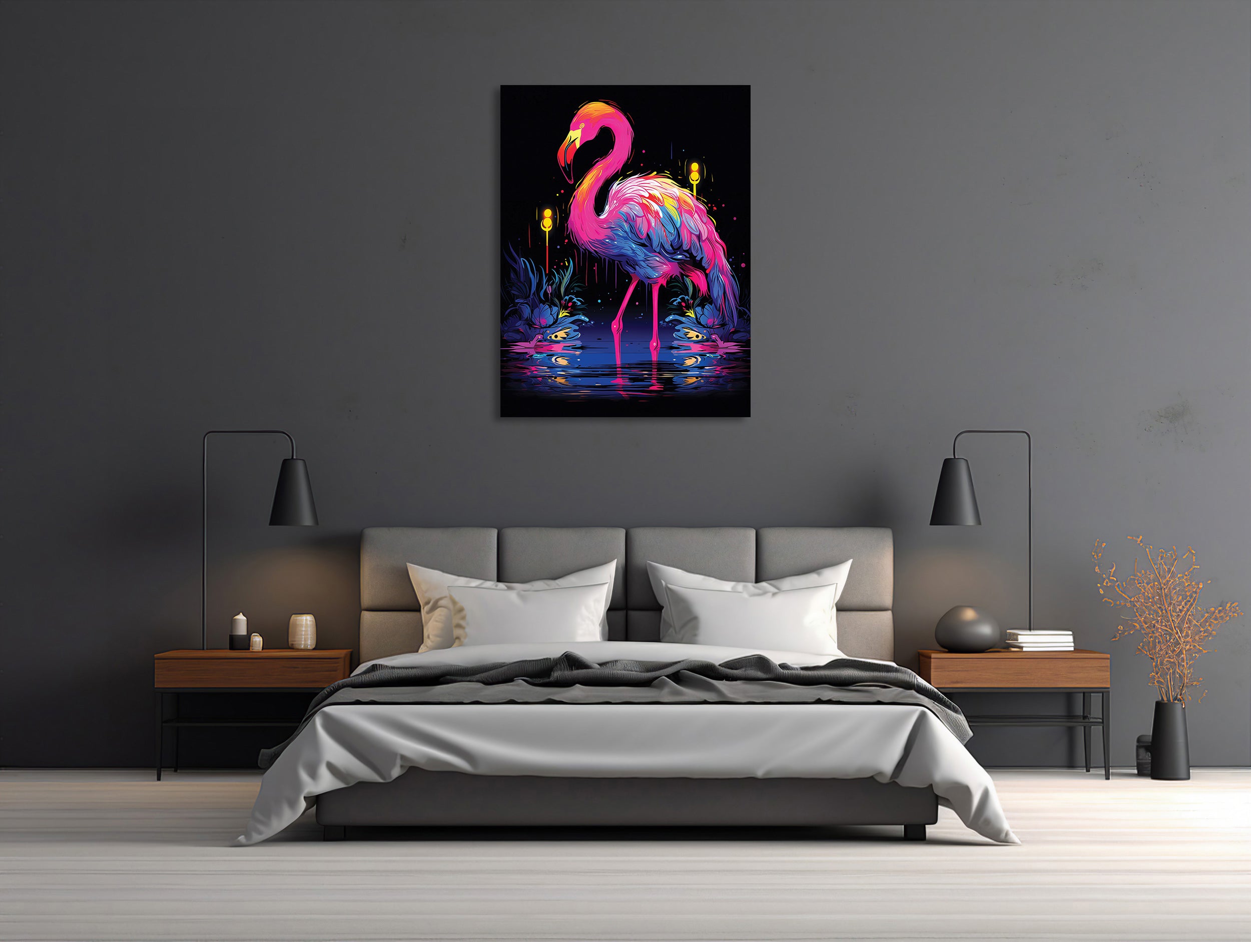 Neonlicht Flamingo Paradies