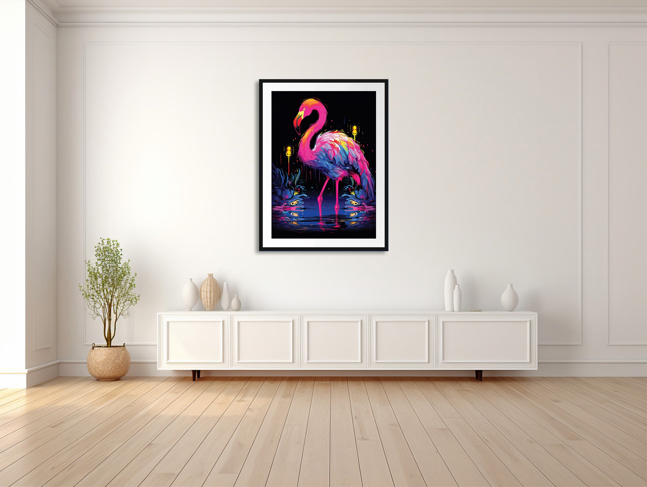 Neonlicht Flamingo Paradies