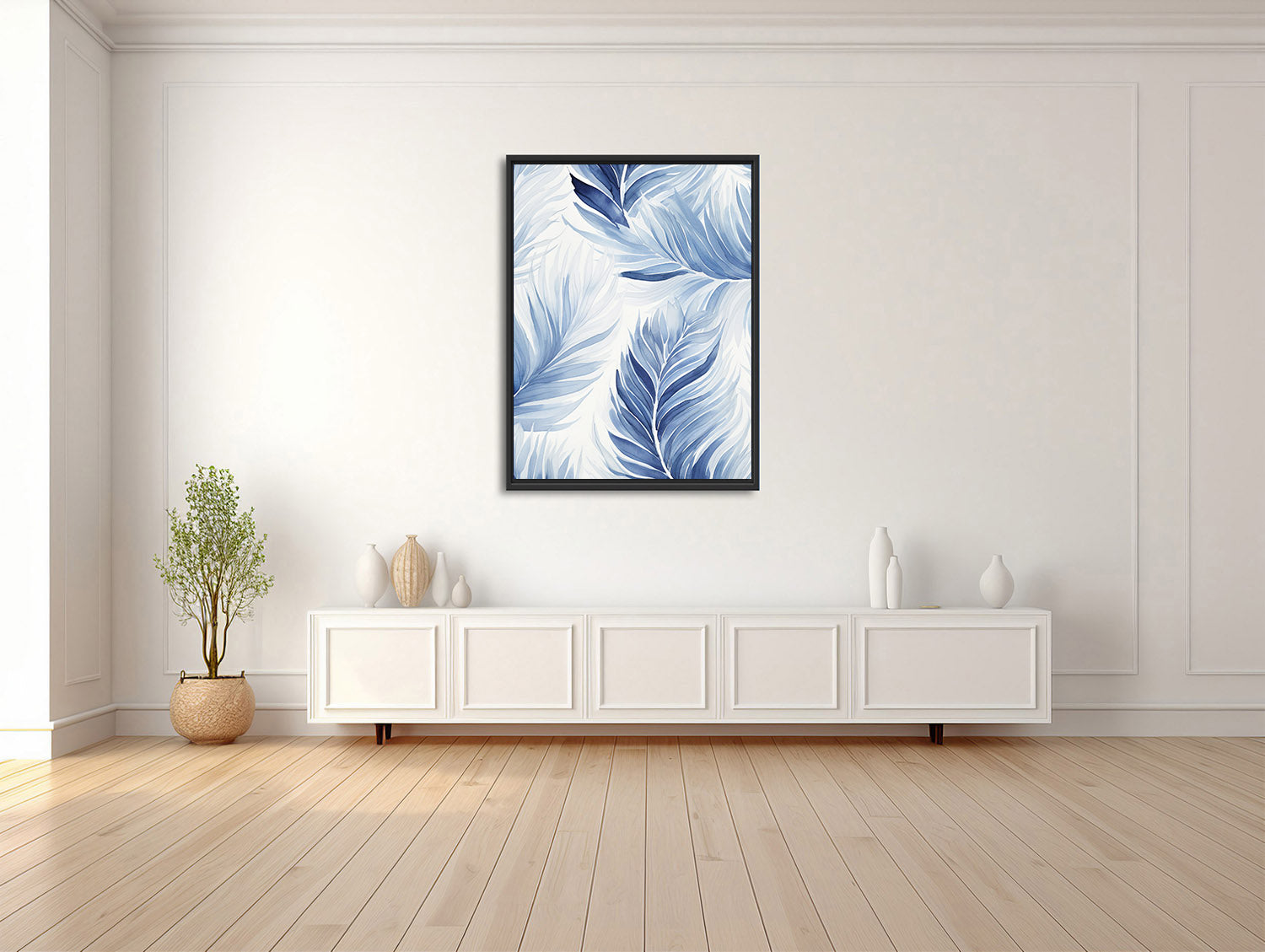 Aquarell Blauen Federn