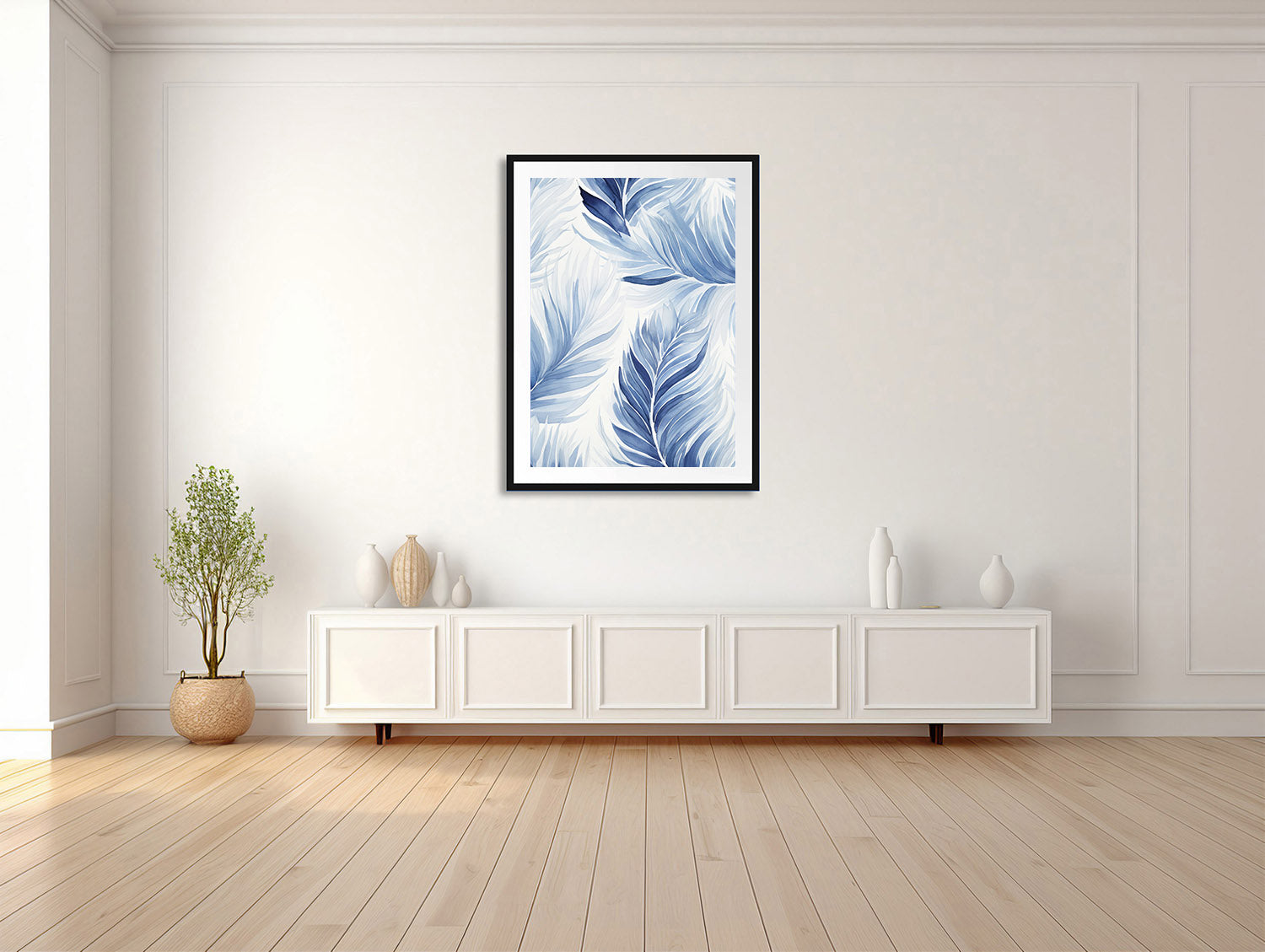 Aquarell Blauen Federn
