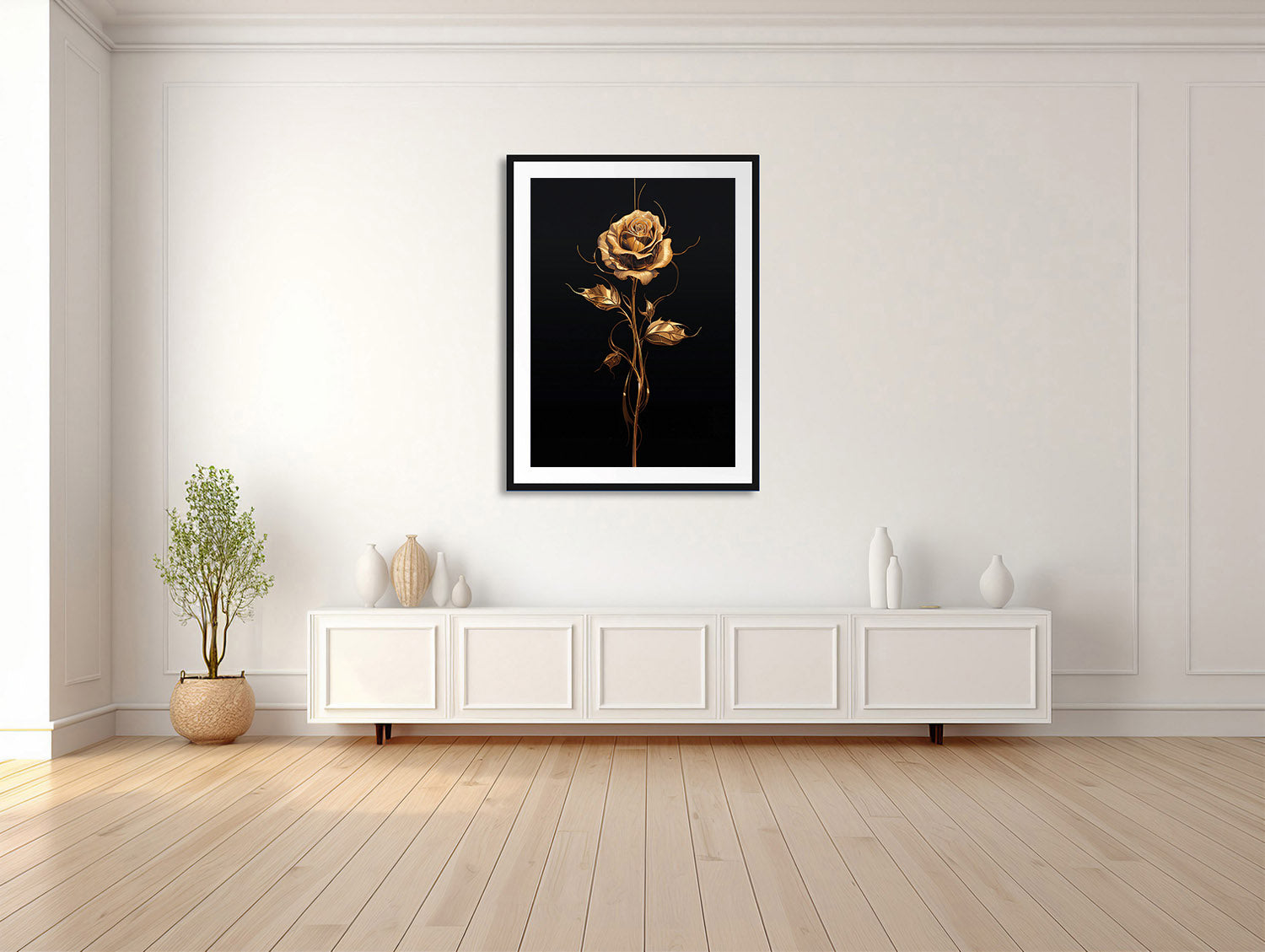 Goldene Roseneleganz