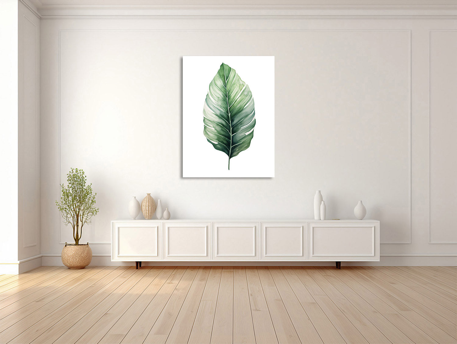 Tropisches Blatt in Aquarell