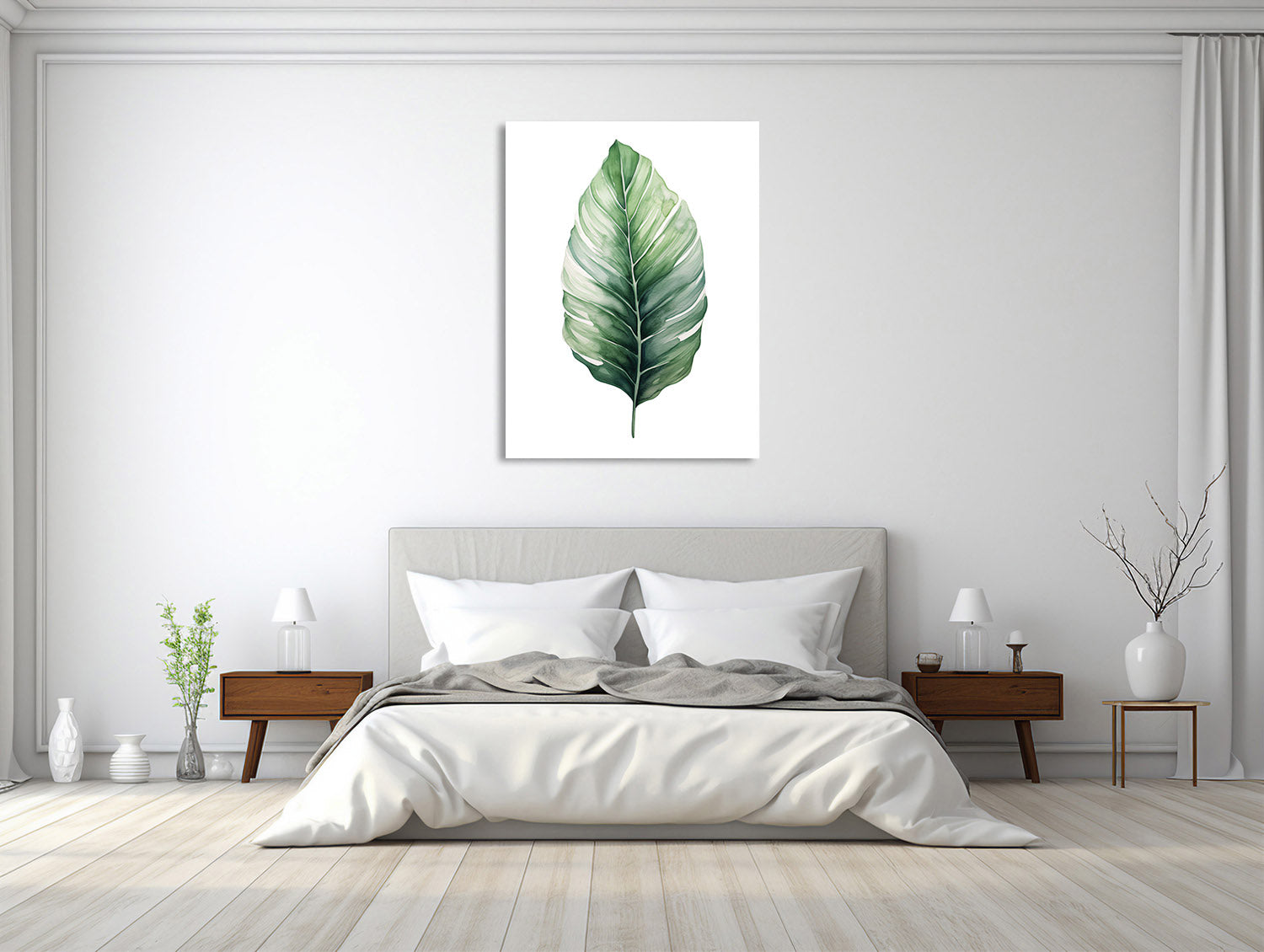 Tropisches Blatt in Aquarell