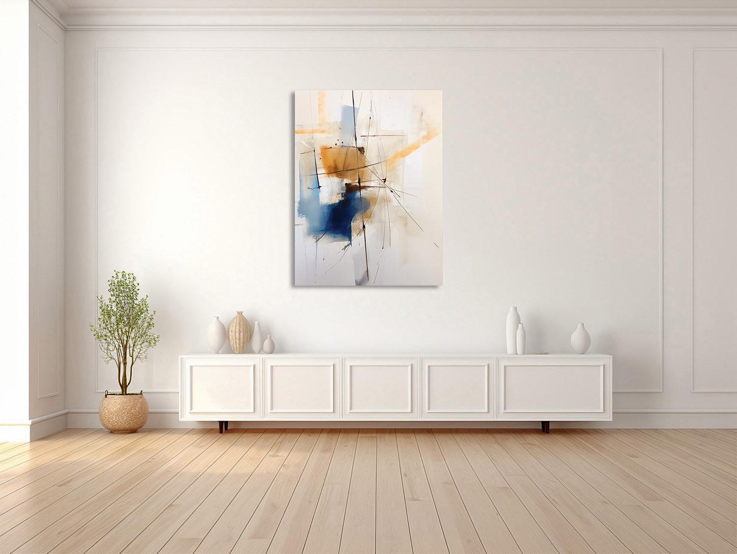 Abstrakte Harmonie in Gold