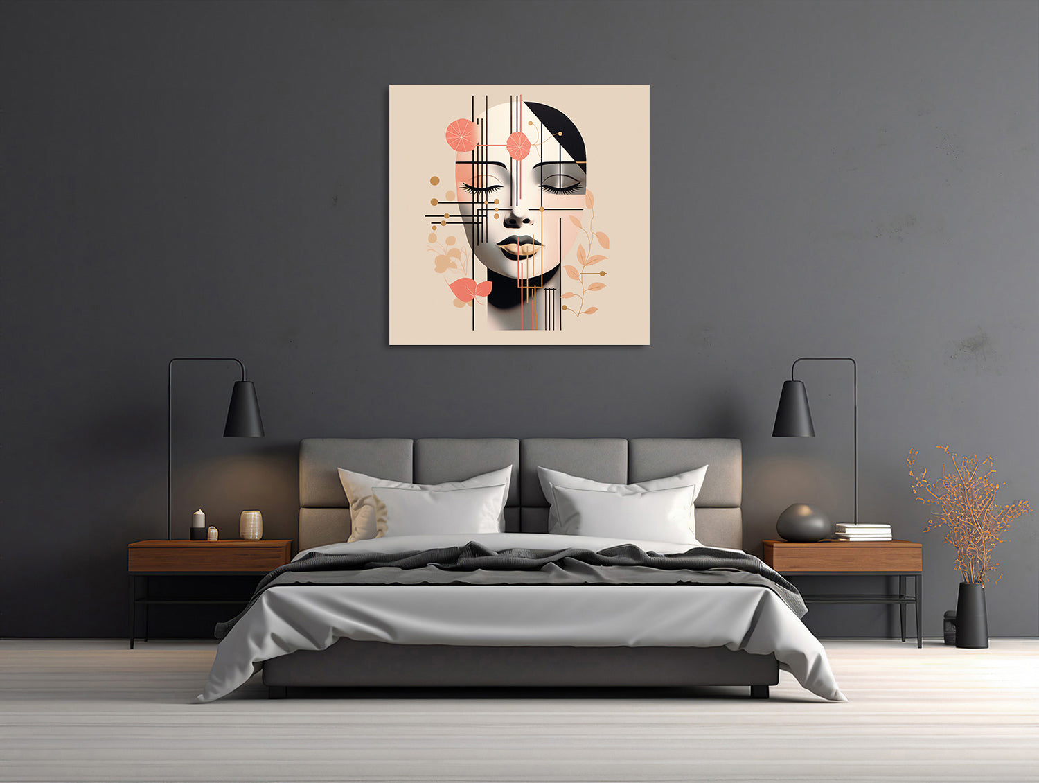 Geometrische Gesichtsillustration