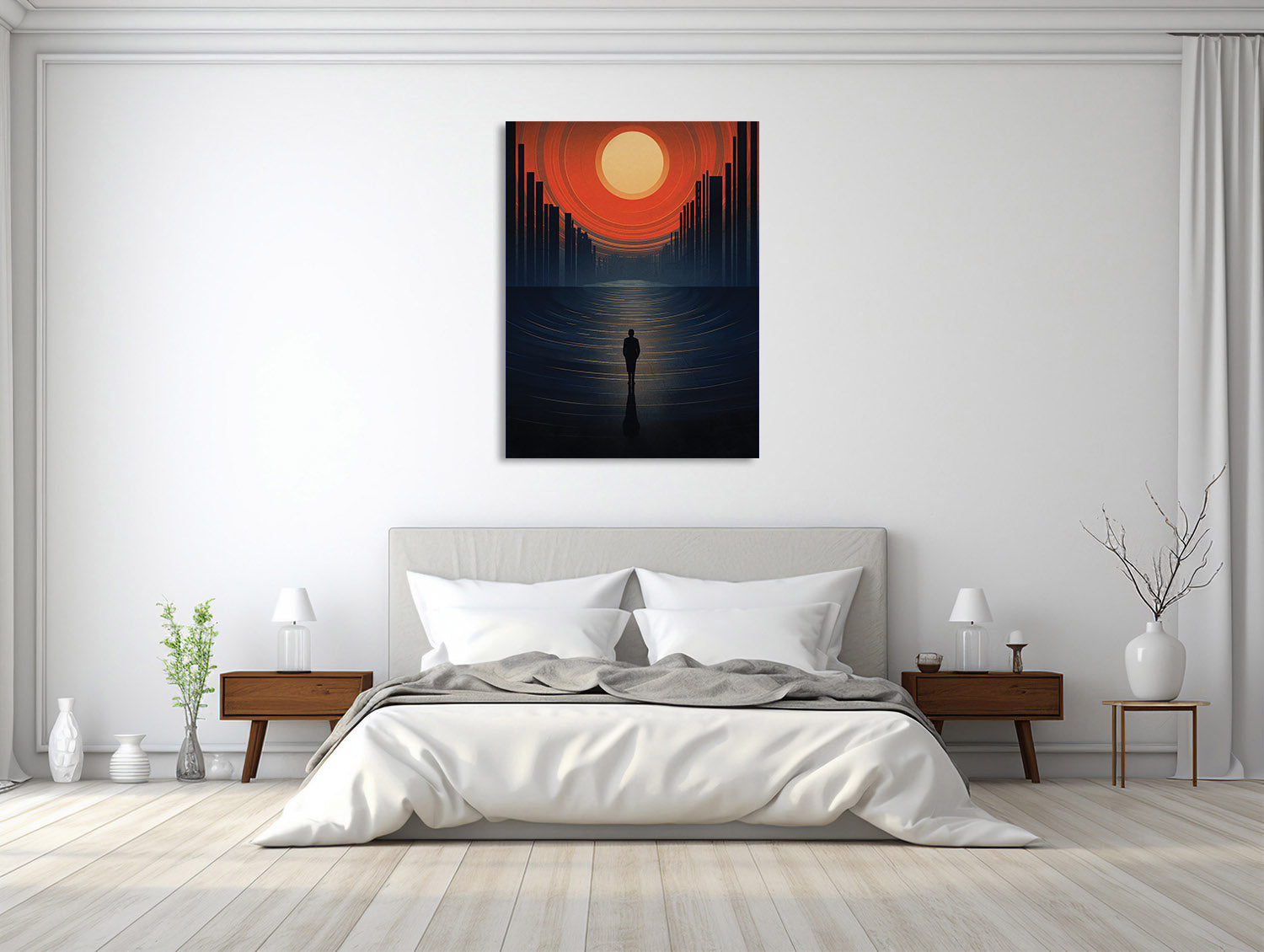 Sonnenuntergangs-Silhouette