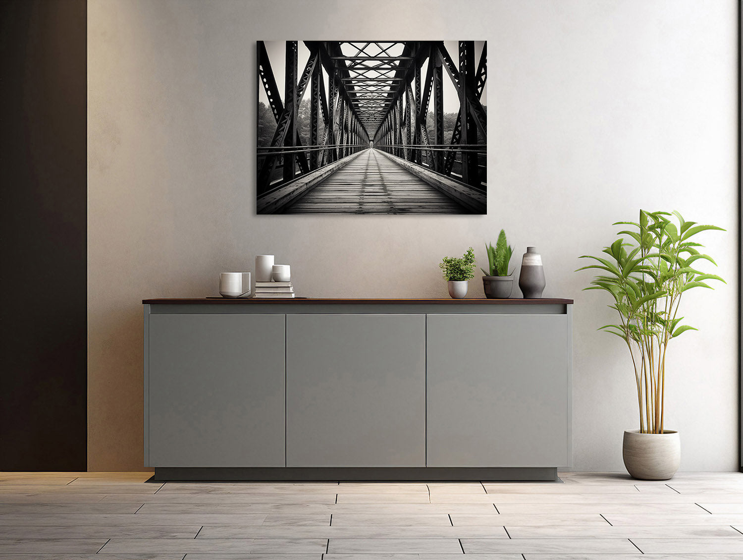 Industrielle Eisenbrücke