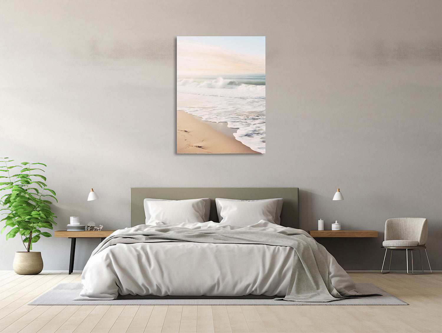 Pastellfarbene Meereslandschaft