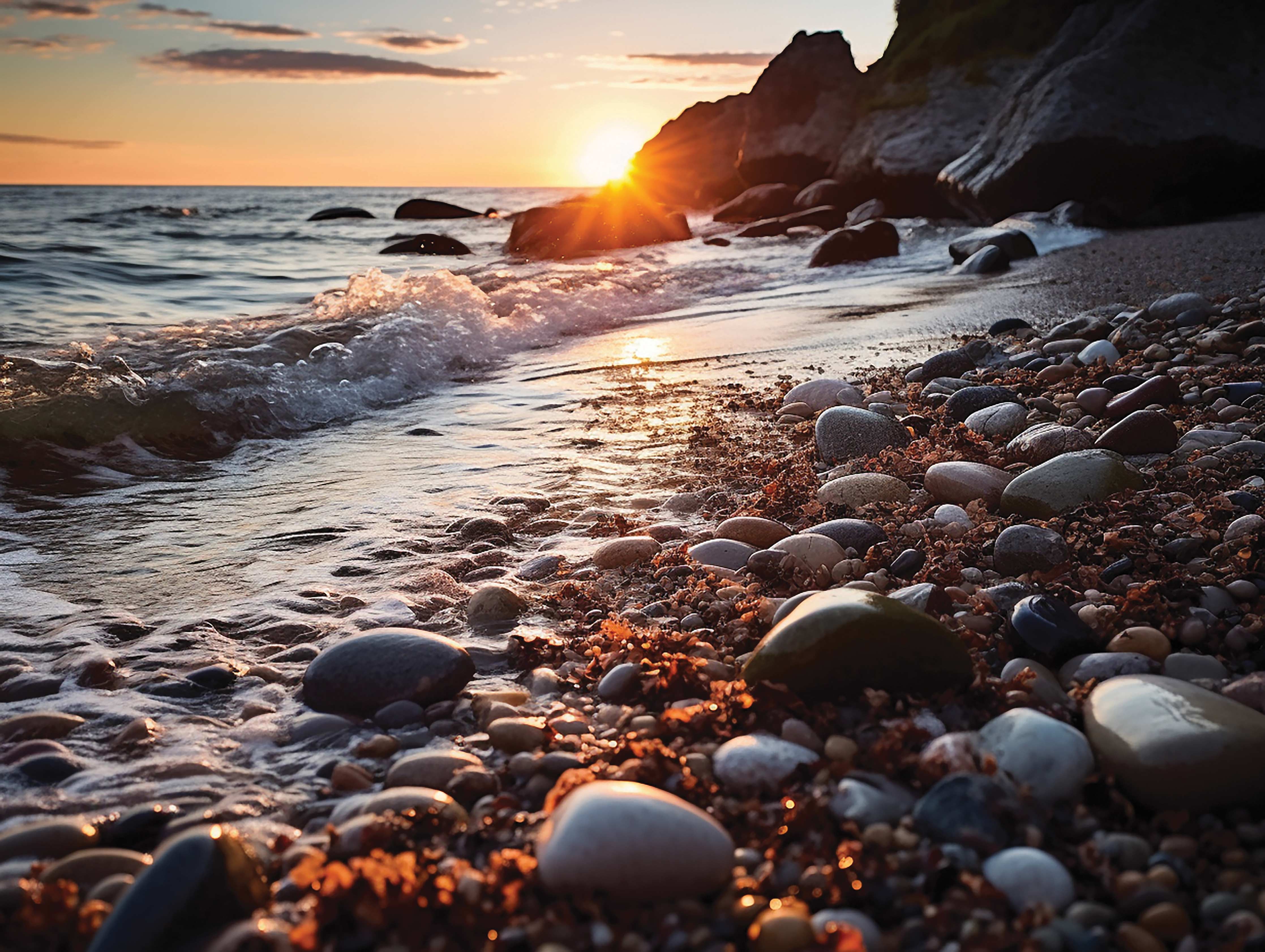 Strandjuwelen im Abendlicht