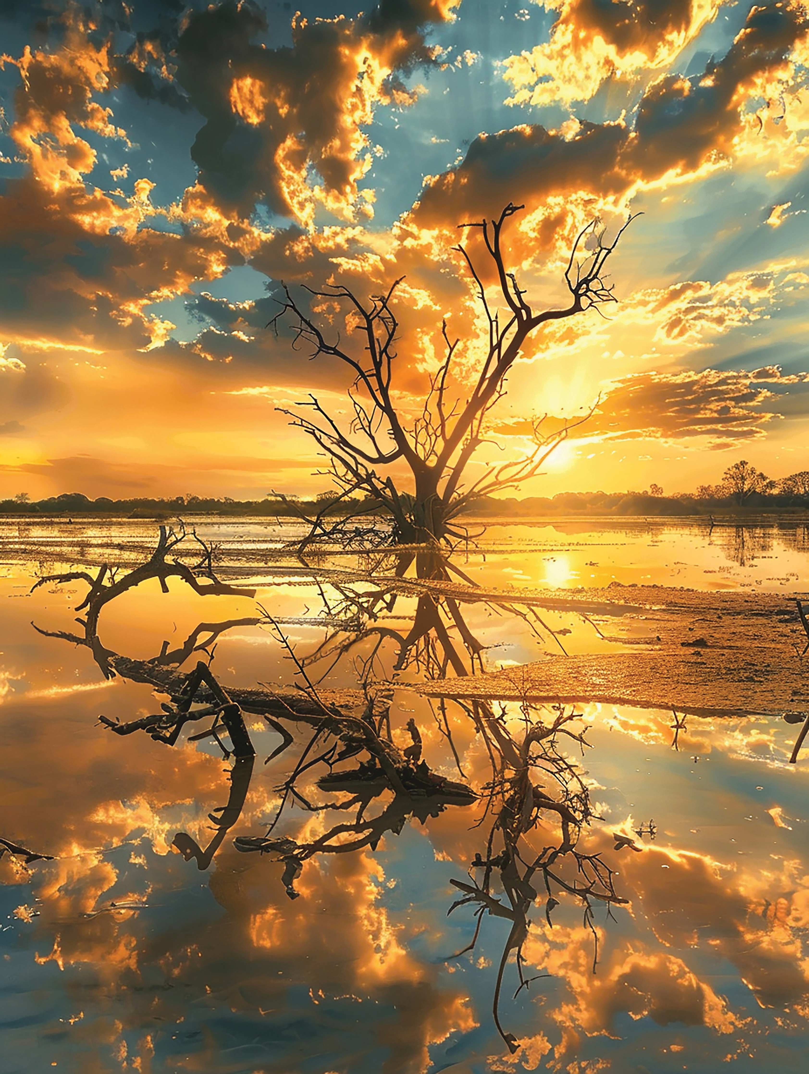 Goldener Sonnenuntergang