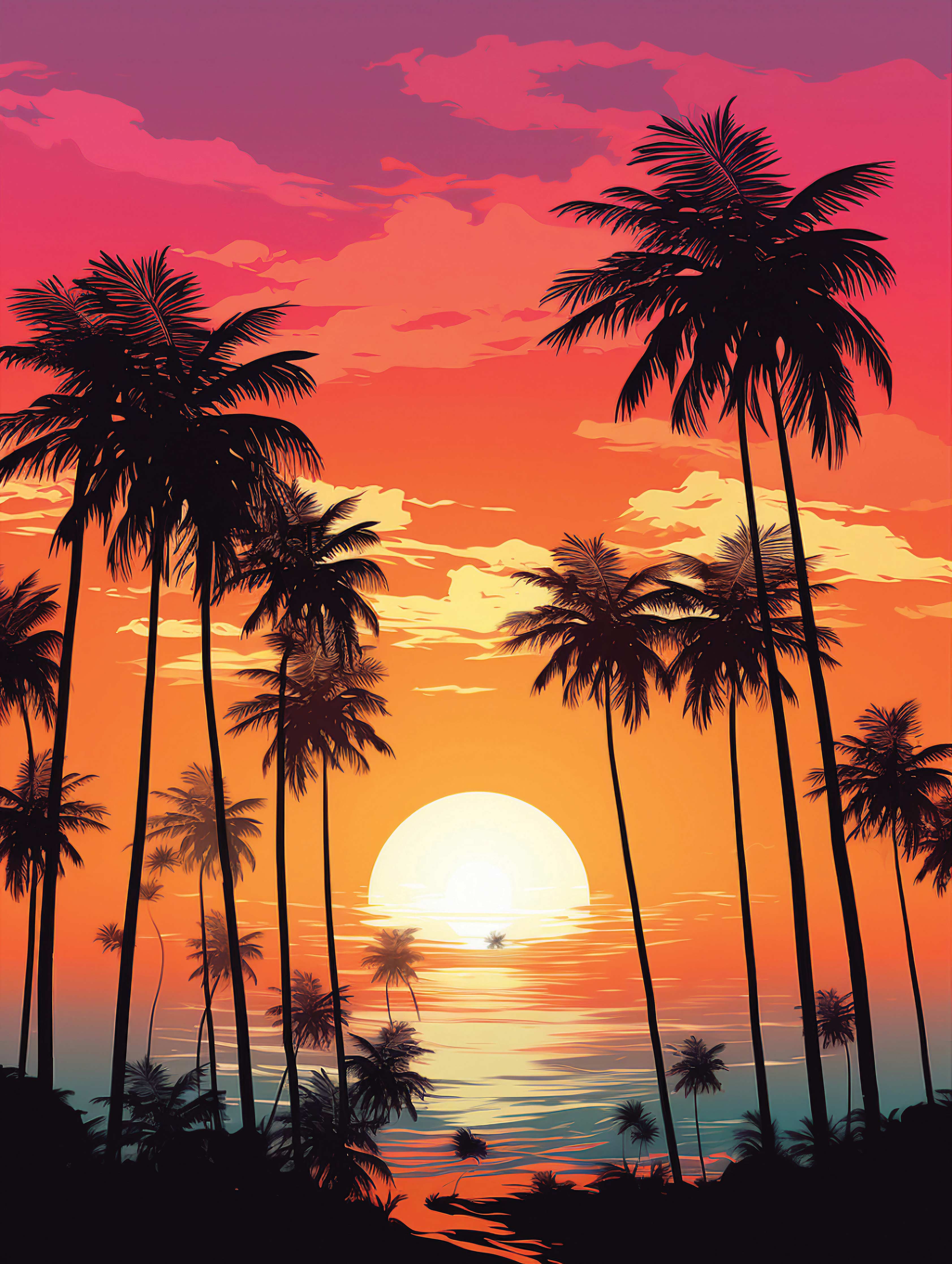 Tropischer Sonnenuntergang
